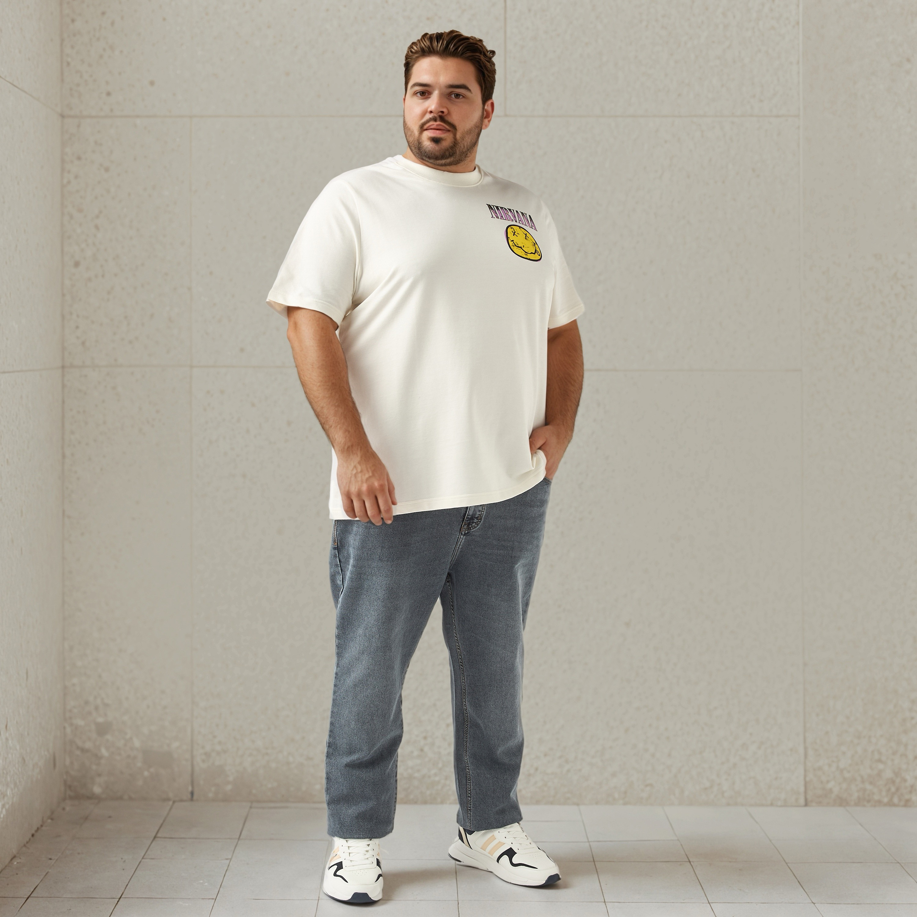 Men's Regular Fit Crew Neck Short Sleeves Nirvana Print T-shirt-men-clothing-tshirtsandpolos-tshirts-image-1