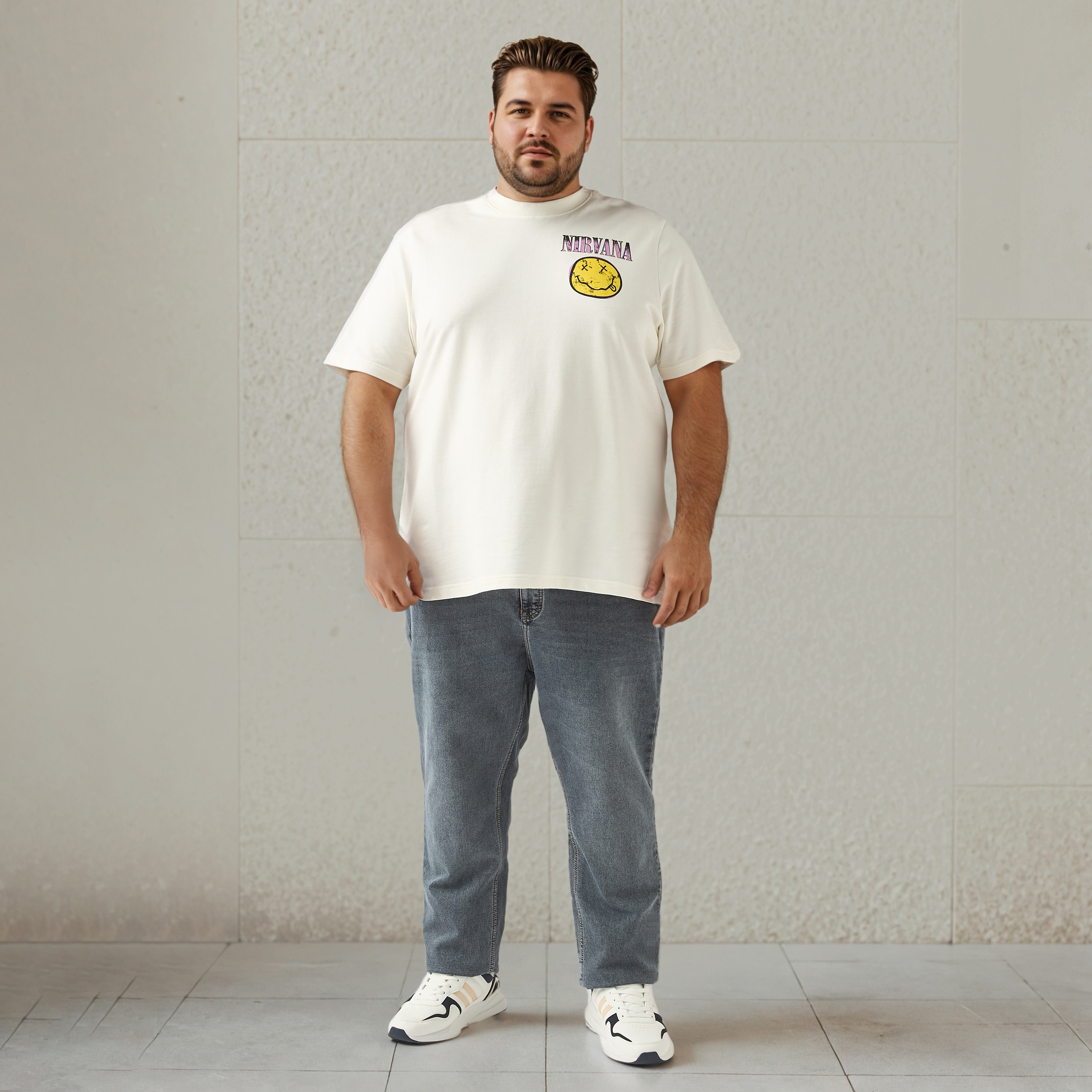 Men's Regular Fit Crew Neck Short Sleeves Nirvana Print T-shirt-men-clothing-tshirtsandpolos-tshirts-image-3