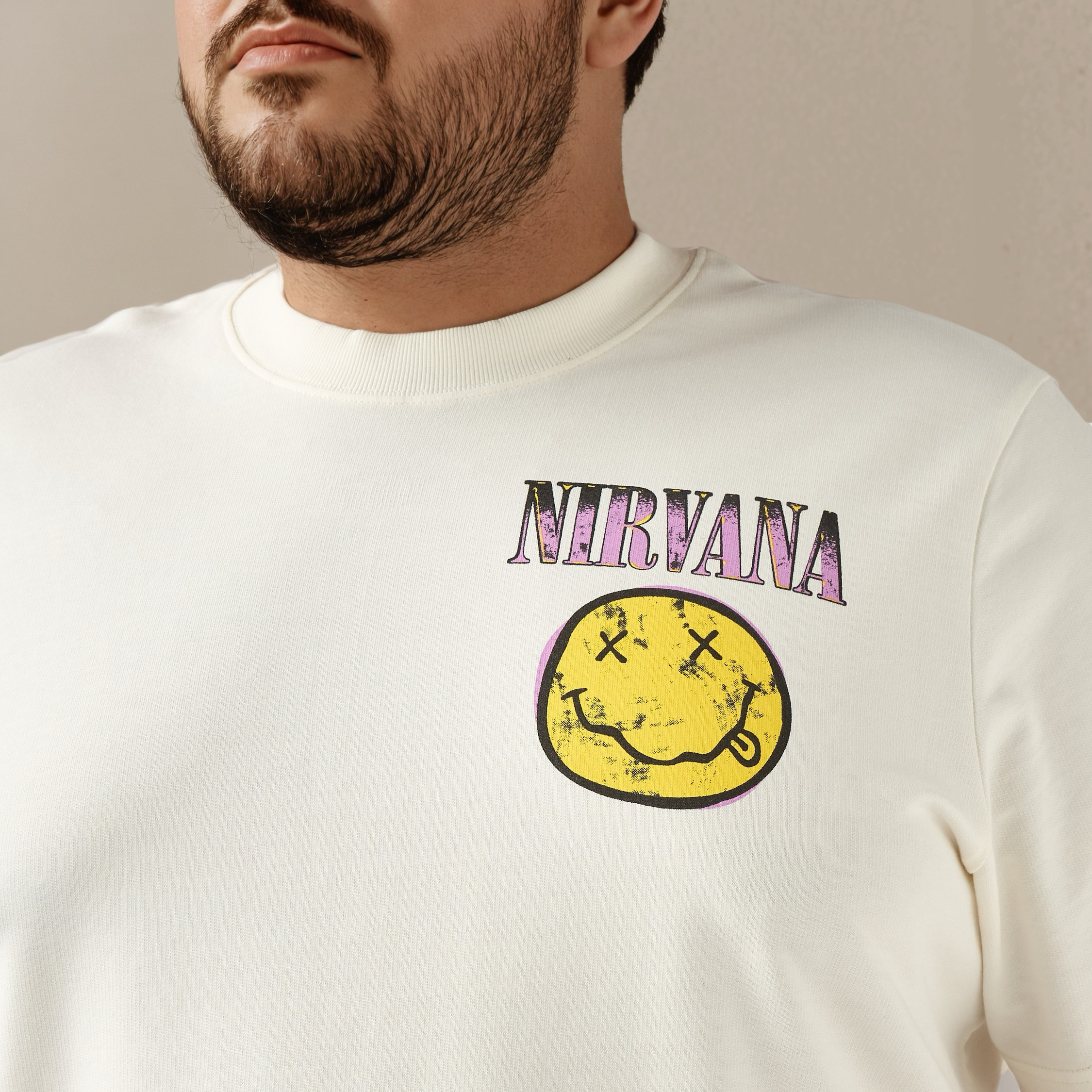 Men's Regular Fit Crew Neck Short Sleeves Nirvana Print T-shirt-men-clothing-tshirtsandpolos-tshirts-image-5