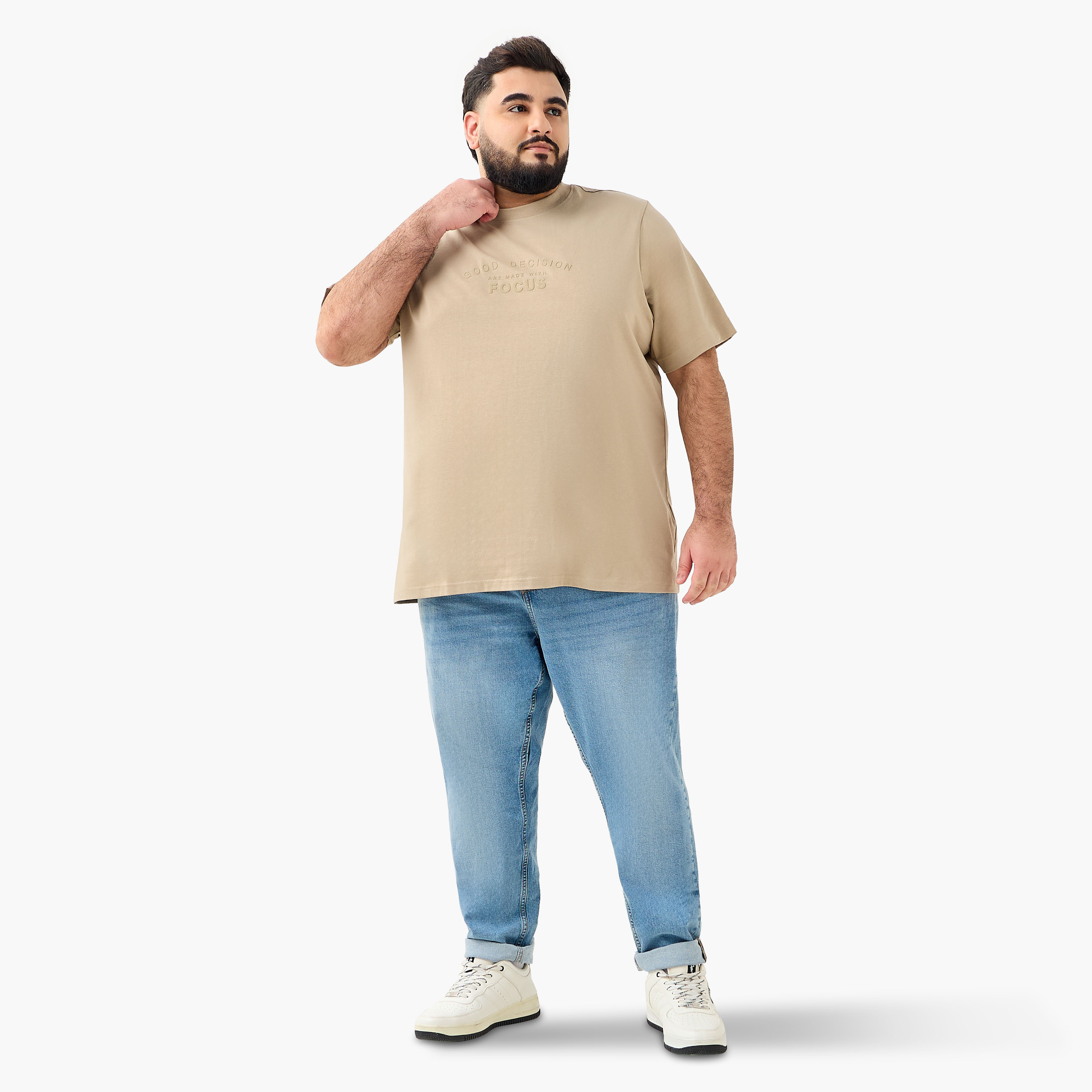 Men Regular Fit Crew Neck Short Sleeves Slogan Print T-shirt-men-clothing-tshirtsandpolos-tshirts-image-2