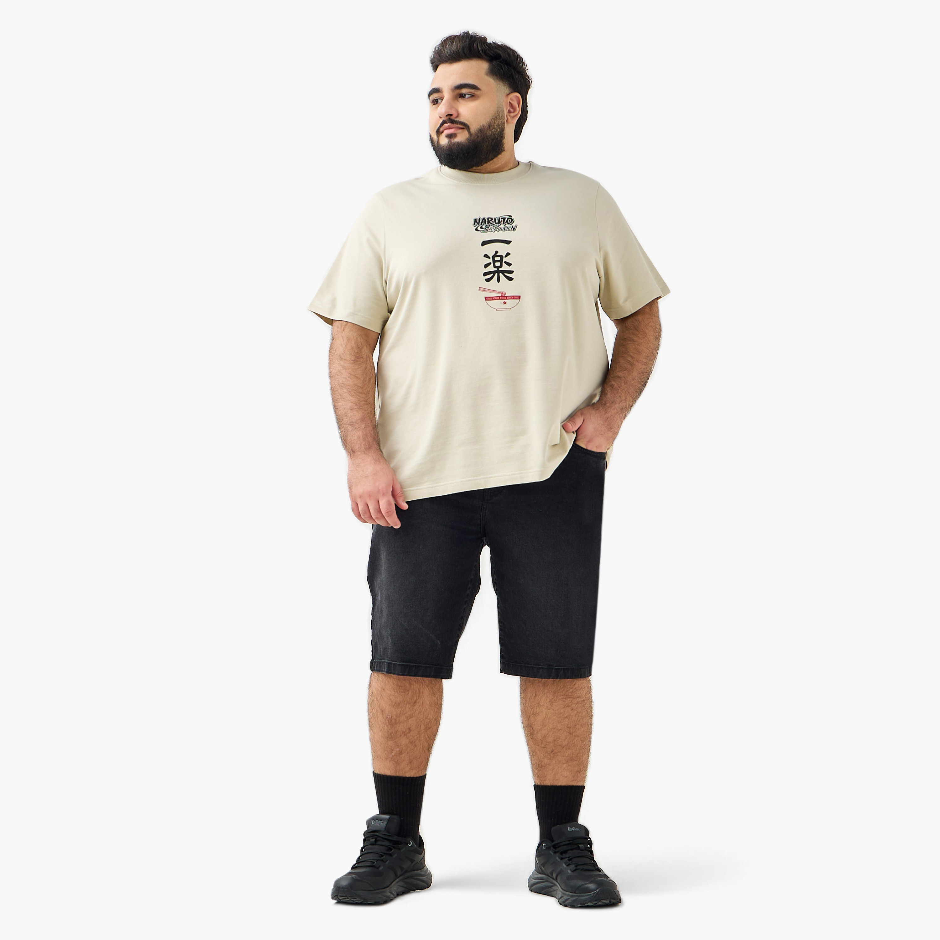 Men Regular Fit Crew Neck Short Sleeves Naruto Shippuden Print T-shirt-men-clothing-tshirtsandpolos-tshirts-image-2