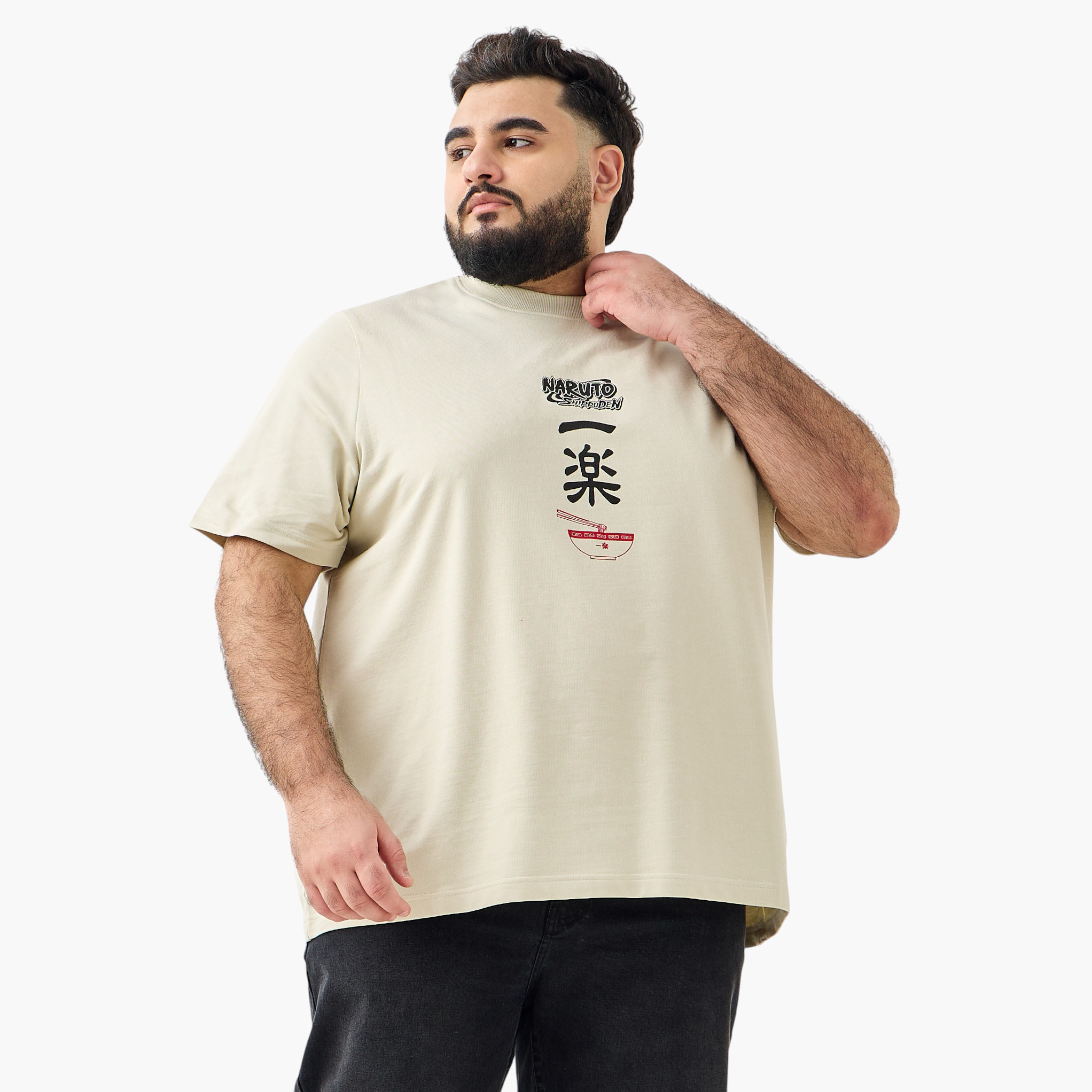 Men Regular Fit Crew Neck Short Sleeves Naruto Shippuden Print T-shirt-men-clothing-tshirtsandpolos-tshirts-image-3