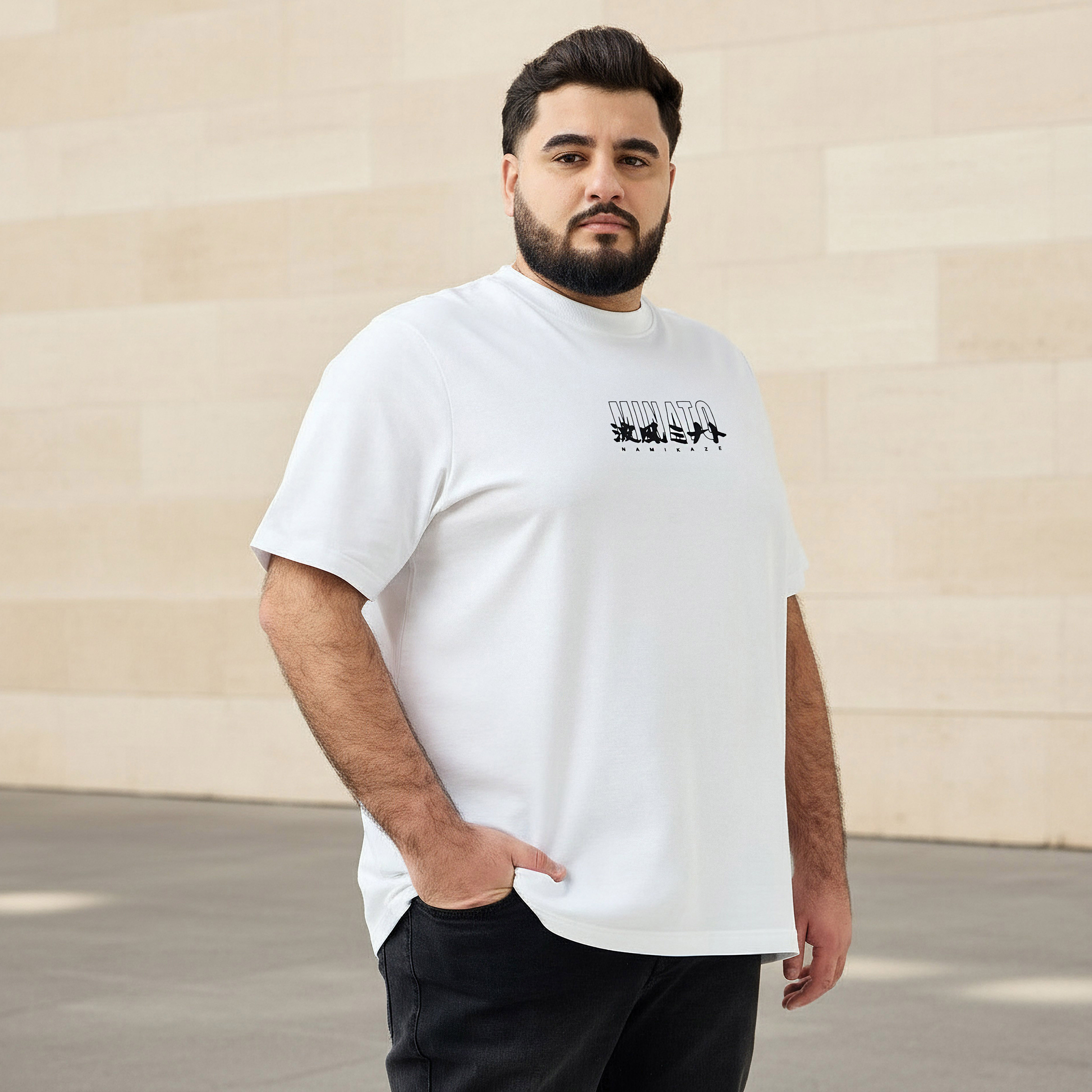 Men Regular Fit Crew Neck Short Sleeve Minato Namikaze Print T-shirt-men-clothing-tshirtsandpolos-tshirts-image-1