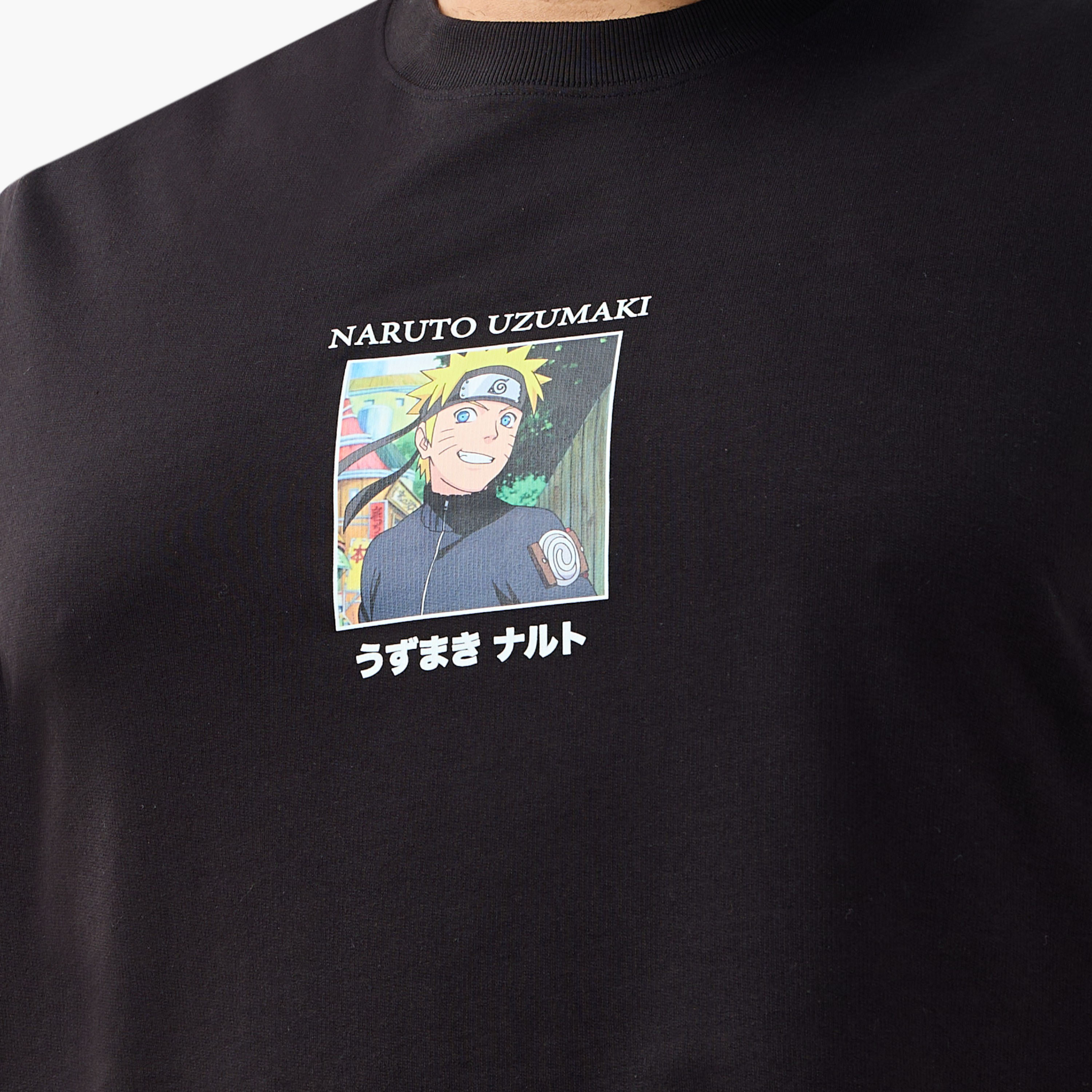 تيشيرت رجالي بطبعات ناروتو وقصة عادية وياقة ضيقة وأكمام قصيرة-men-clothing-tshirtsandpolos-tshirts-image-4