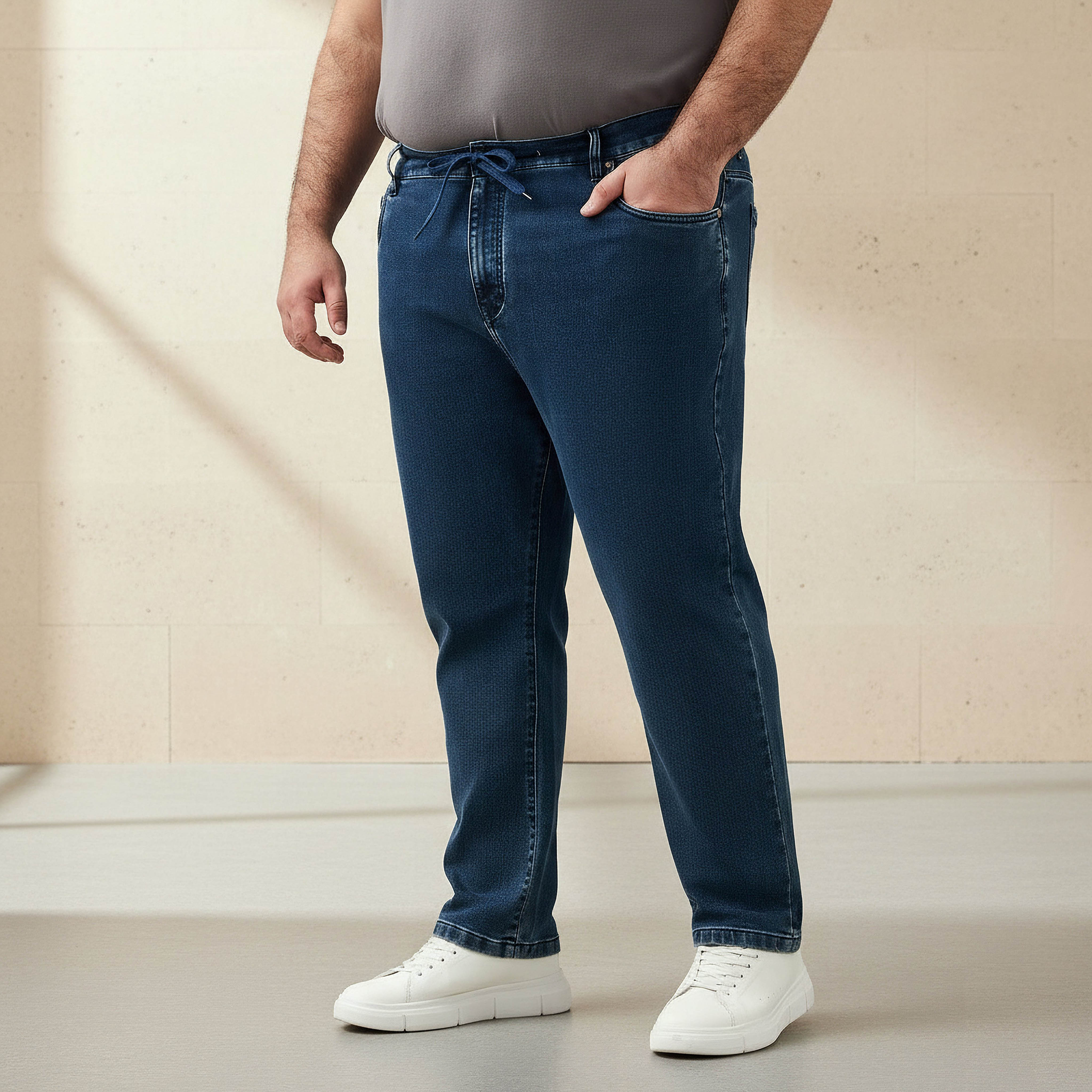Men Regular Fit Flexi Waist Athletic Jeans-men-clothing-bottoms-jeans-image-1
