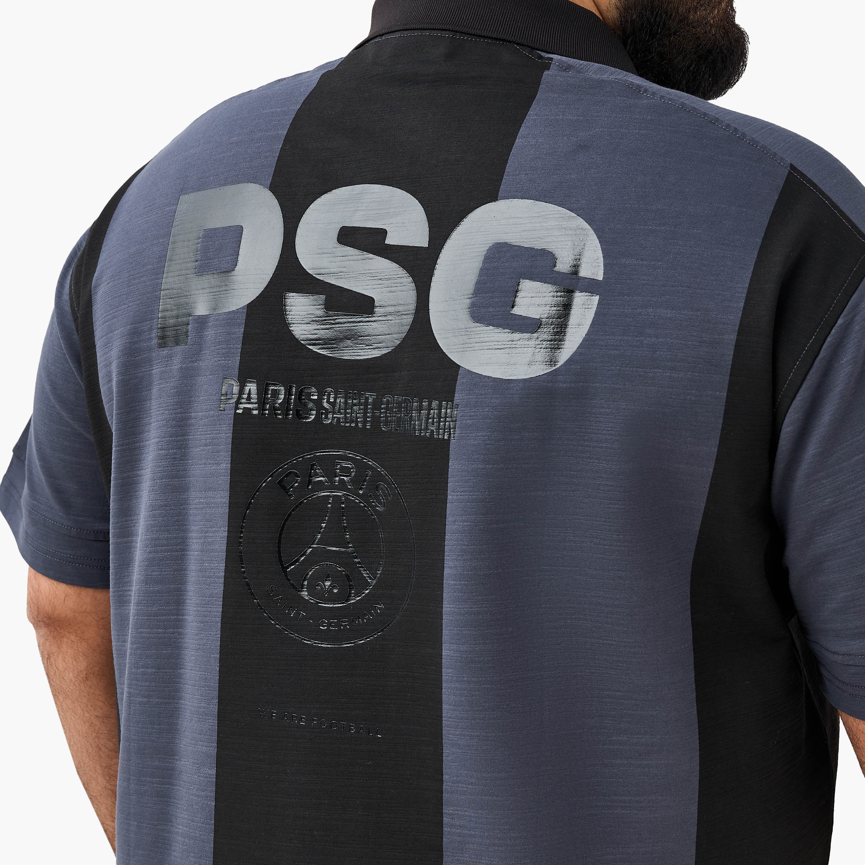 Men Regular Fit Collared Short Sleeve Paris Saint-Germain Print Polo T-shirt-men-clothing-tshirtsandpolos-polos-image-4