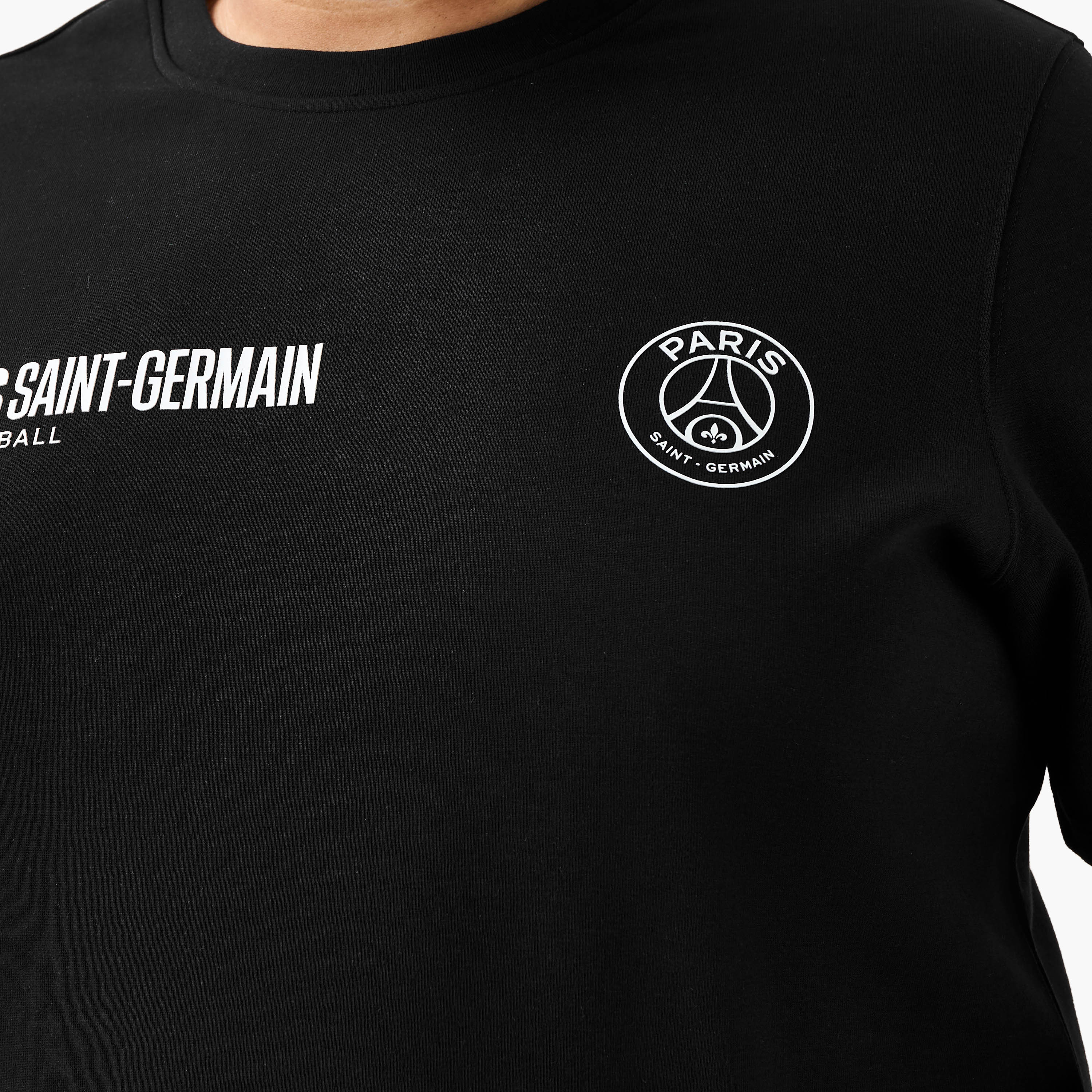 Men Regular Fit Crew Neck Short Sleeve Paris Saint-Germain Print T-shirt-men-clothing-coordsets-image-5