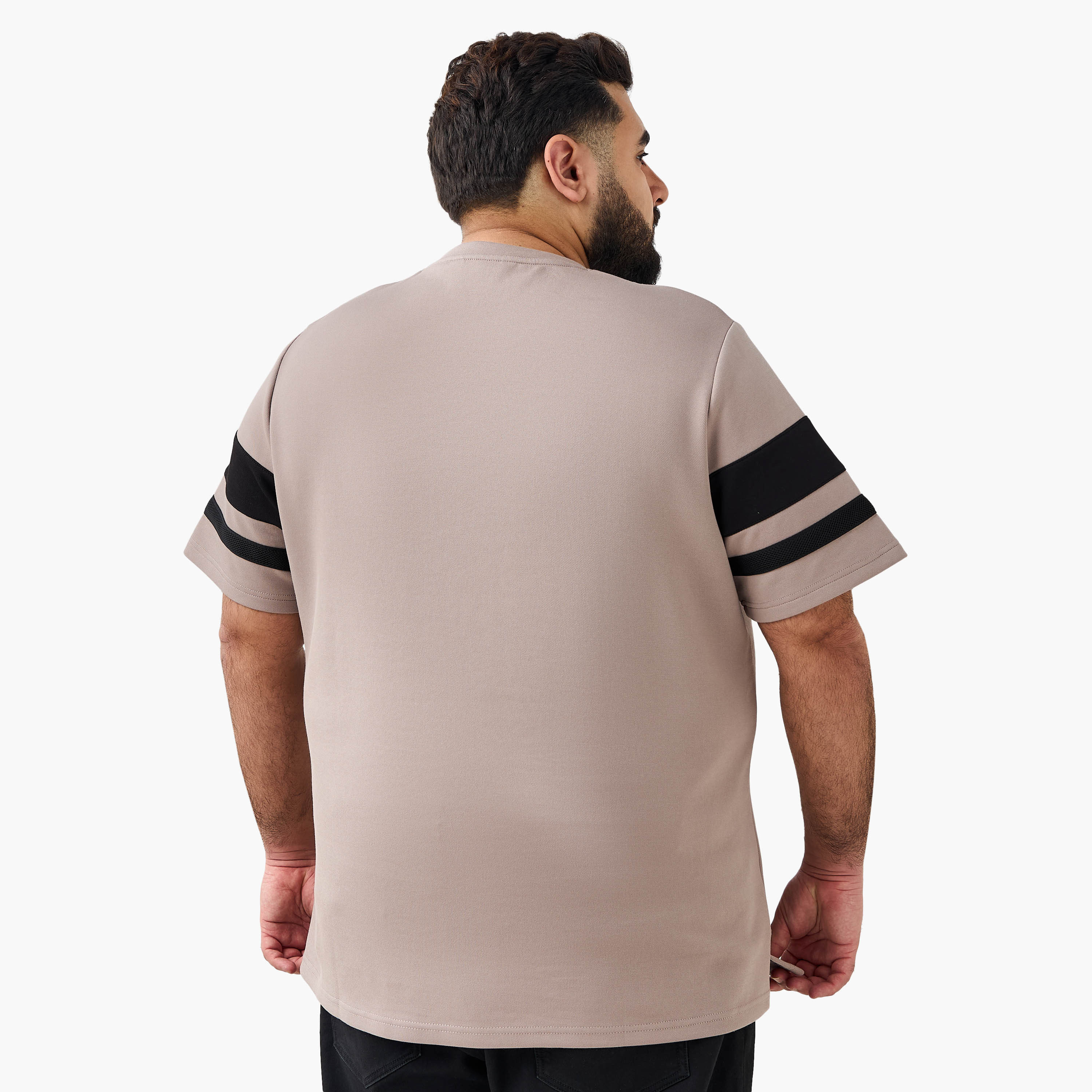 Men Regular Fit Crew Neck Short Sleeve Tape Detail T-shirt-men-clothing-tshirtsandpolos-tshirts-image-3