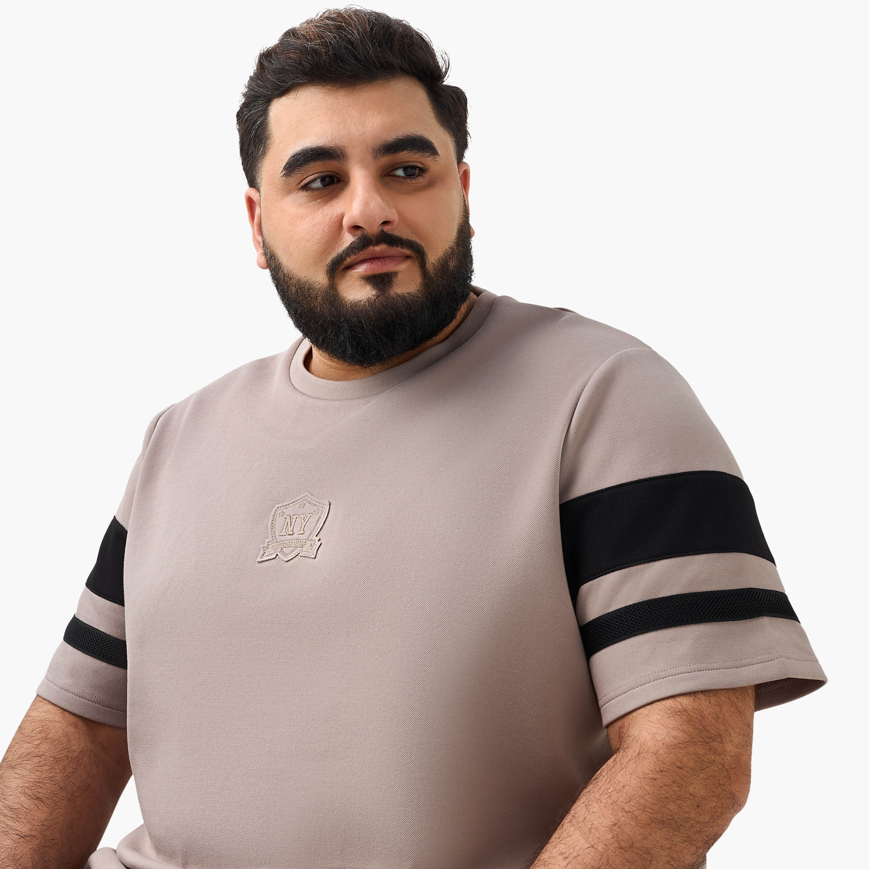 Men Regular Fit Crew Neck Short Sleeve Tape Detail T-shirt-men-clothing-tshirtsandpolos-tshirts-image-4