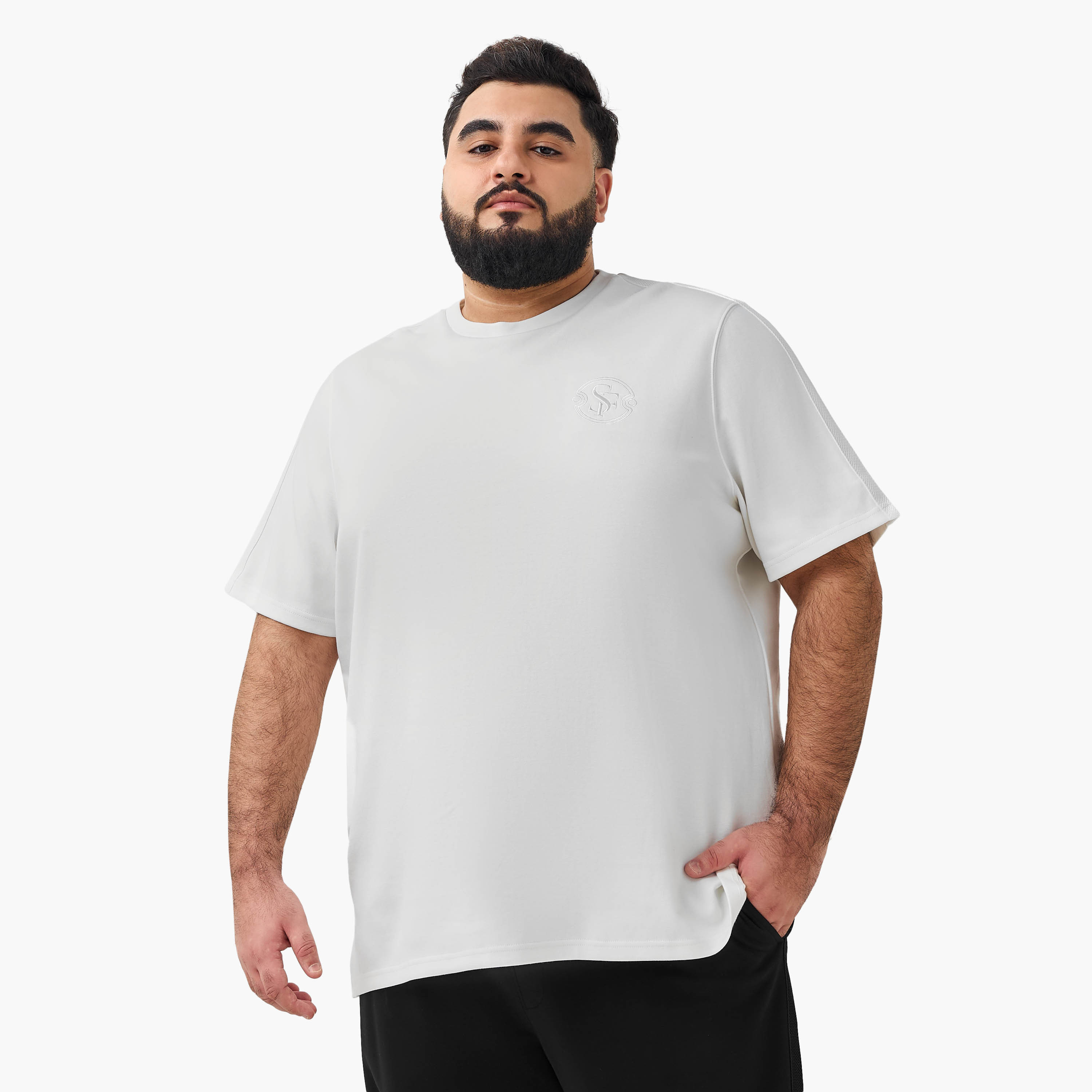 Men Regular Fit Crew Neck Short Sleeve Embroidered T-shirt-men-clothing-tshirtsandpolos-tshirts-image-1