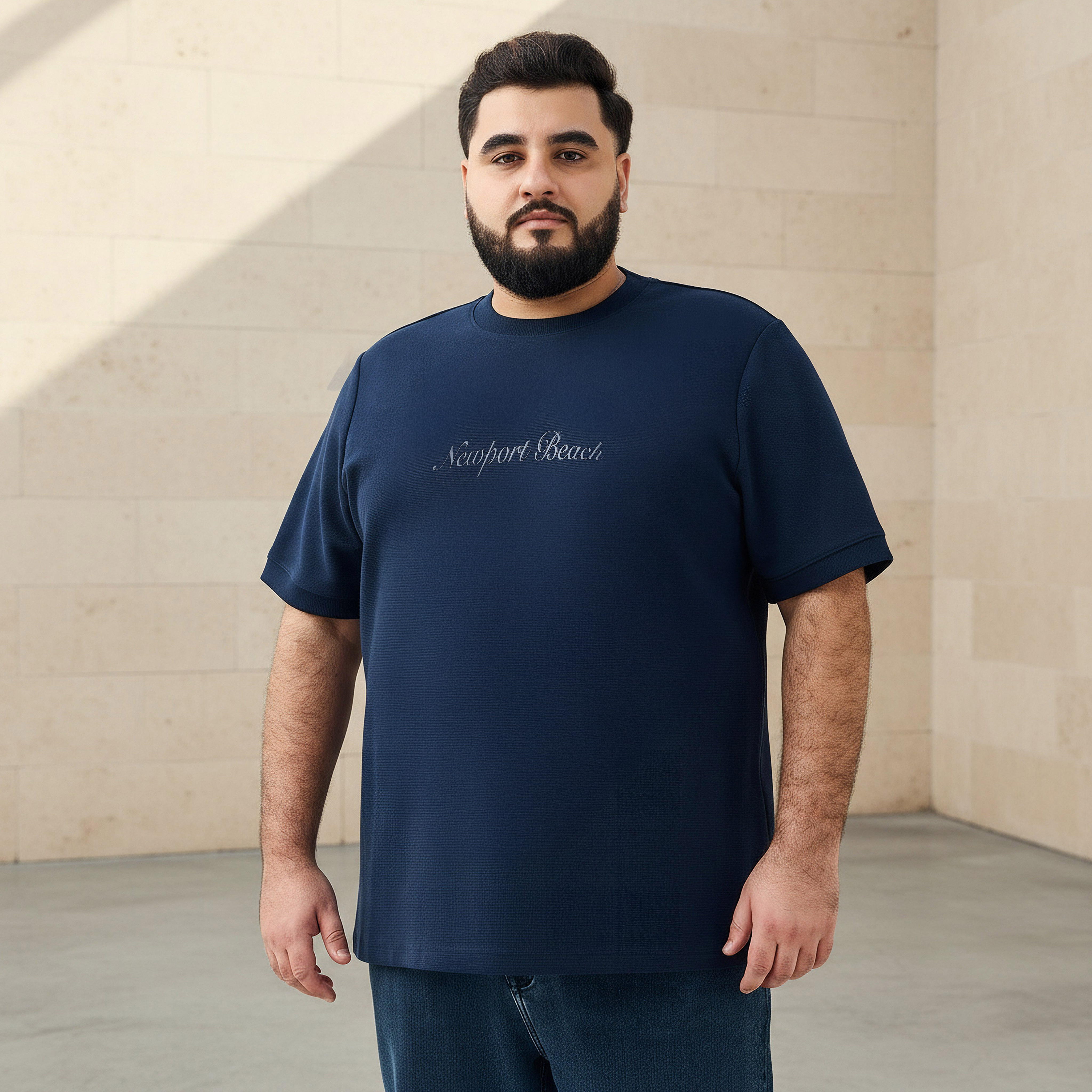 Men Regular Fit Crew Neck Short Sleeve Newport Beach Print T-shirt-men-clothing-tshirtsandpolos-tshirts-image-1