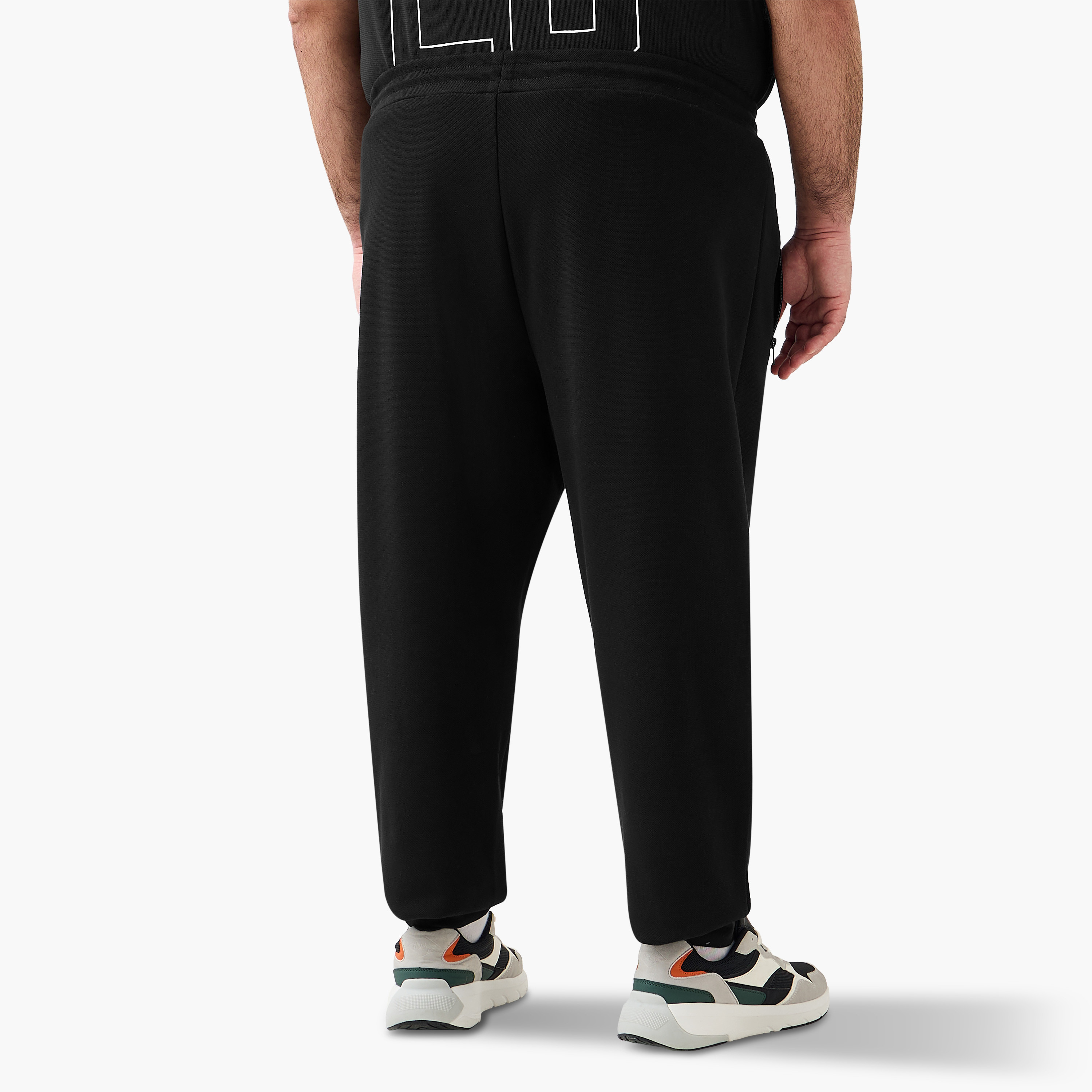 Men Regular Fit Joggers with Cut and Sew Detail-men-clothing-bottoms-joggers-image-3
