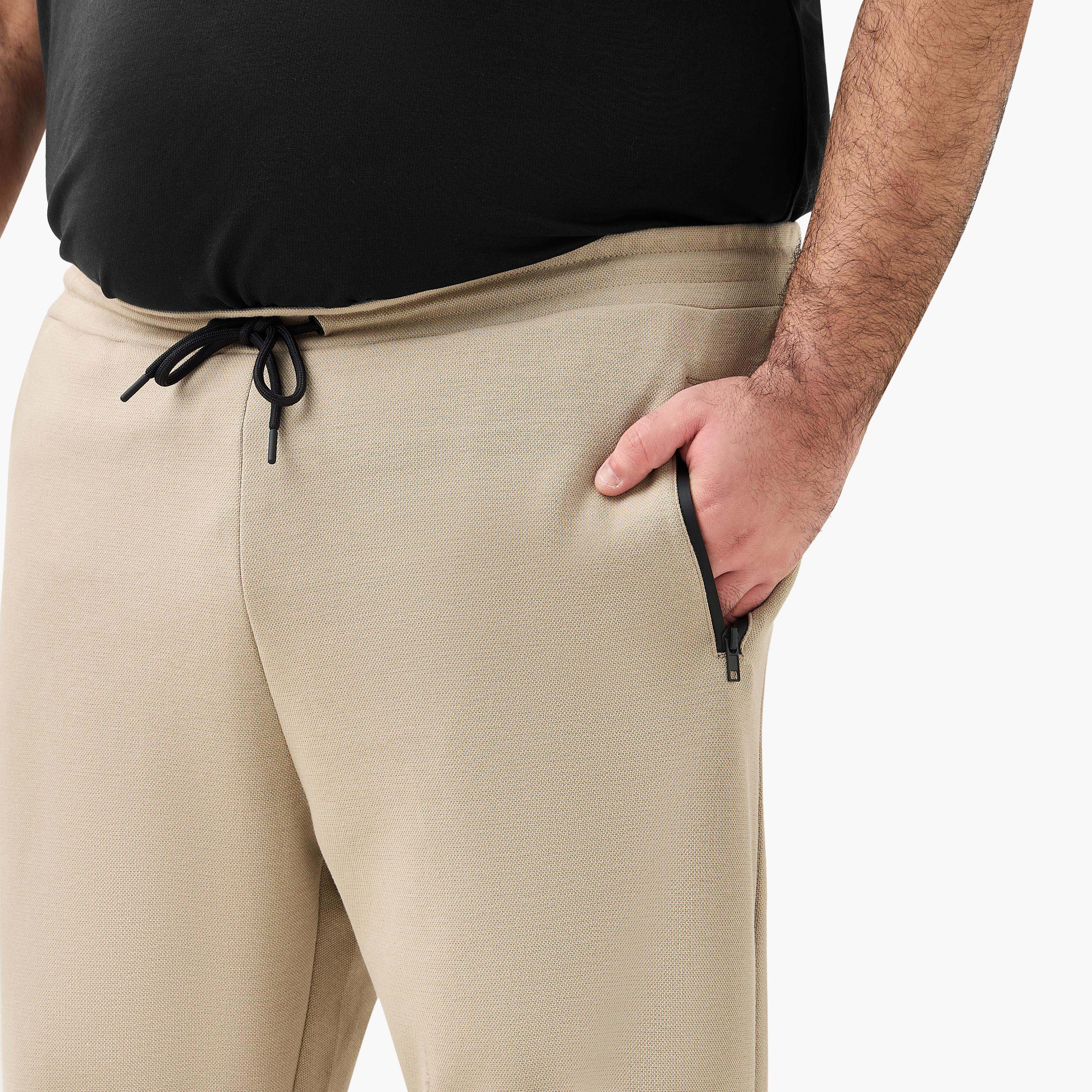 Men Regular Fit Joggers with Cut and Sew Detail-men-clothing-bottoms-joggers-image-4