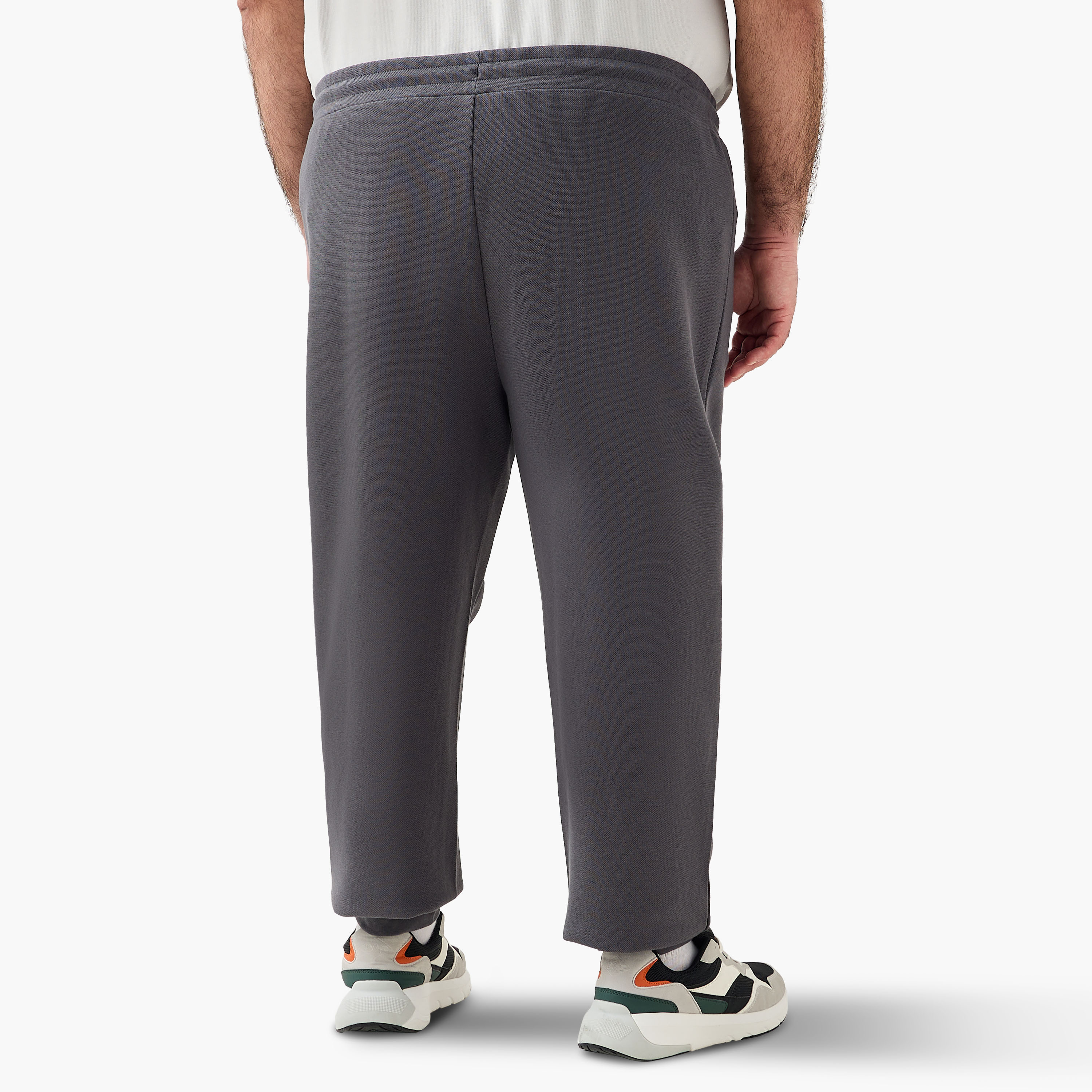 Men Regular Fit Joggers with Cut and Sew Detail-men-clothing-bottoms-joggers-image-2