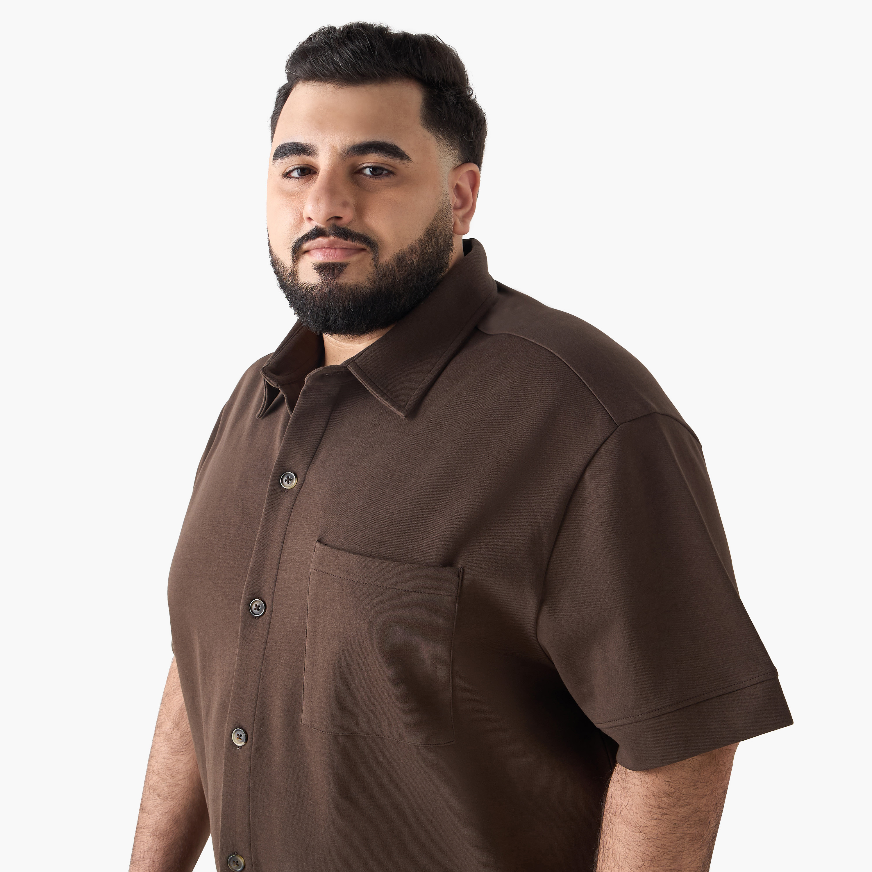 قميص رجالي بياقة وقصة عادية وأكمام قصيرة-men-clothing-shirts-image-5