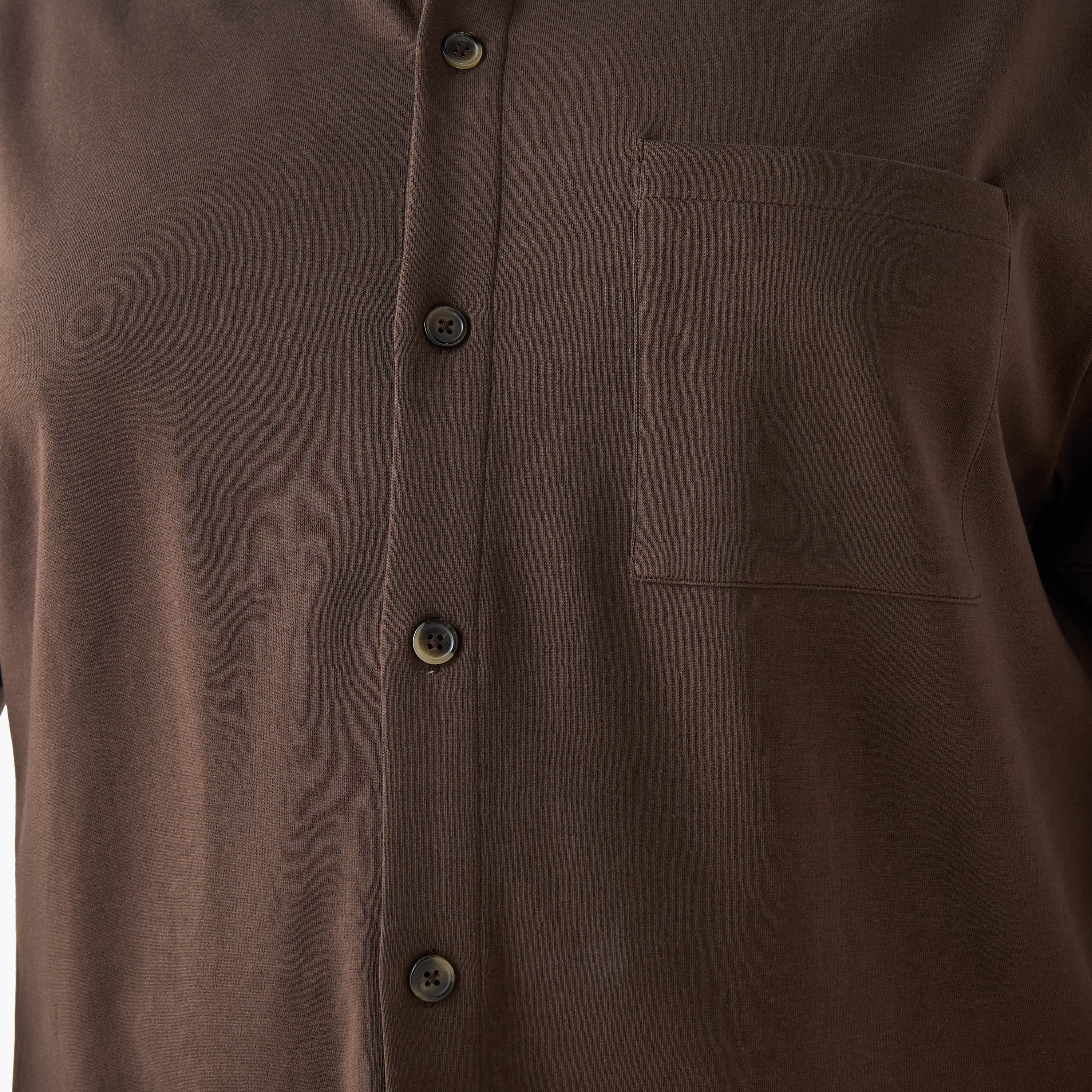 قميص رجالي بياقة وقصة عادية وأكمام قصيرة-men-clothing-shirts-image-6