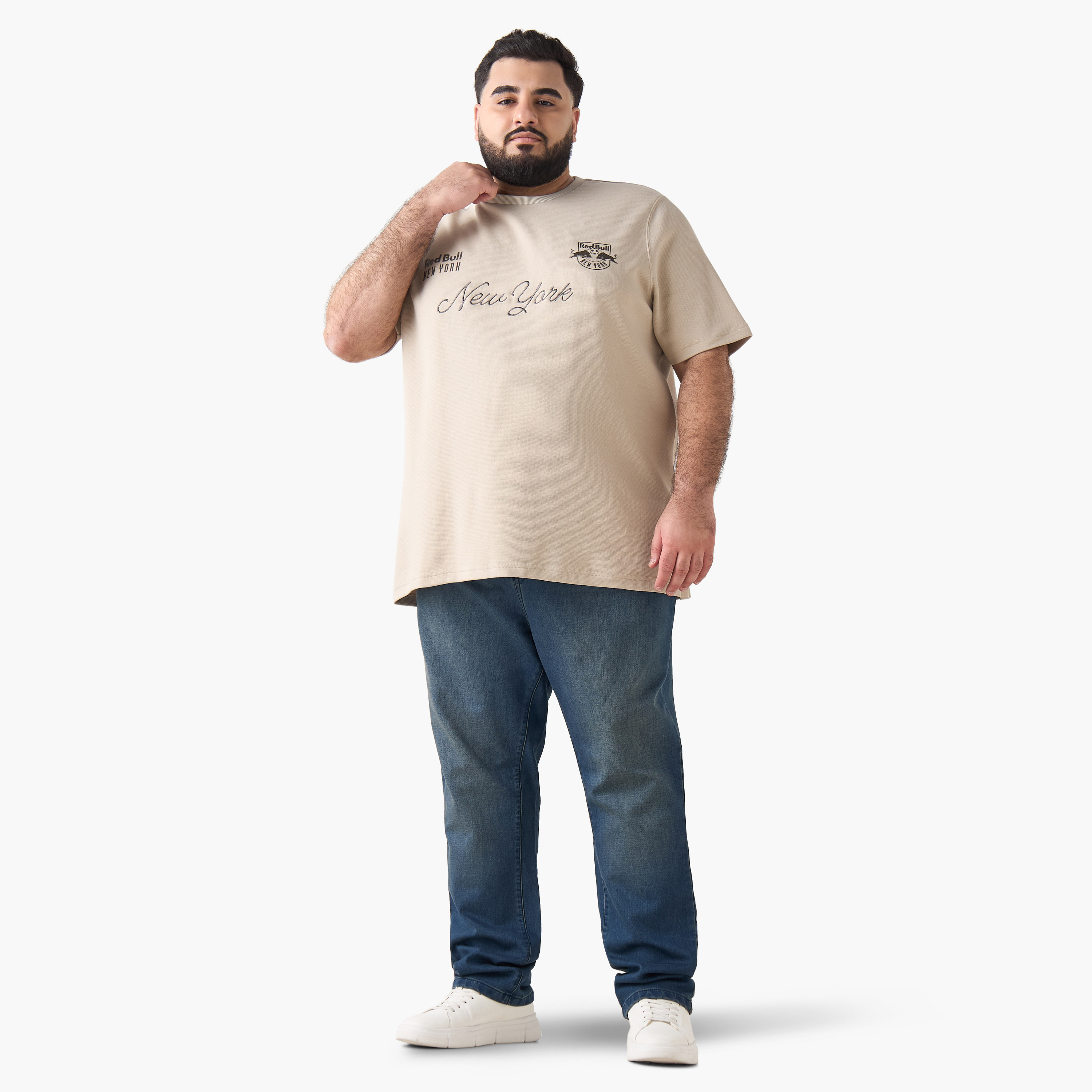 Men Regular Fit Round Neck Short Sleeve Red Bull New York Print T-shirt-men-clothing-tshirtsandpolos-tshirts-image-3