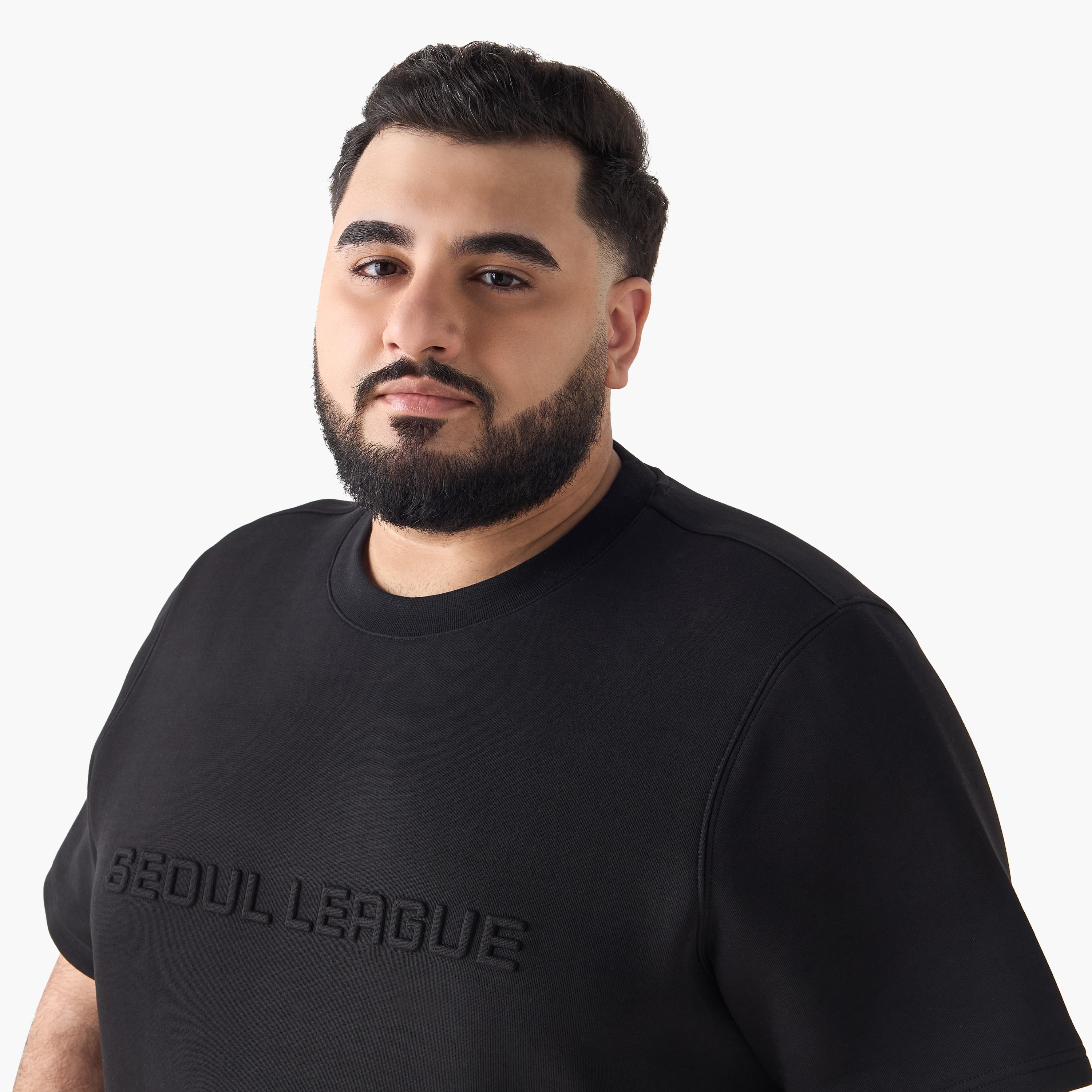 Men Regular Fit Crew Neck Short Sleeve Embossed T-shirt-men-clothing-coordsets-image-5