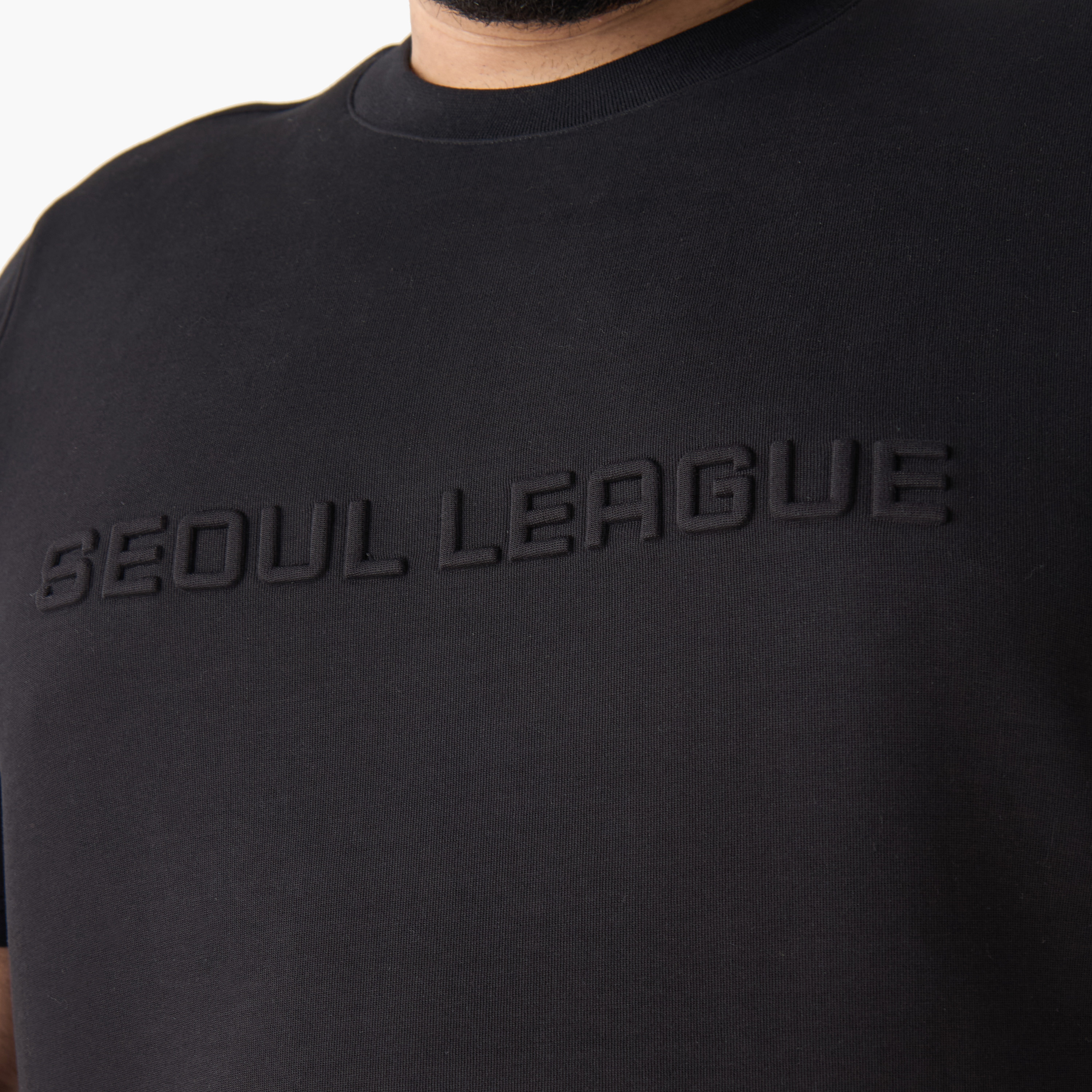 Men Regular Fit Crew Neck Short Sleeve Embossed T-shirt-men-clothing-coordsets-image-6