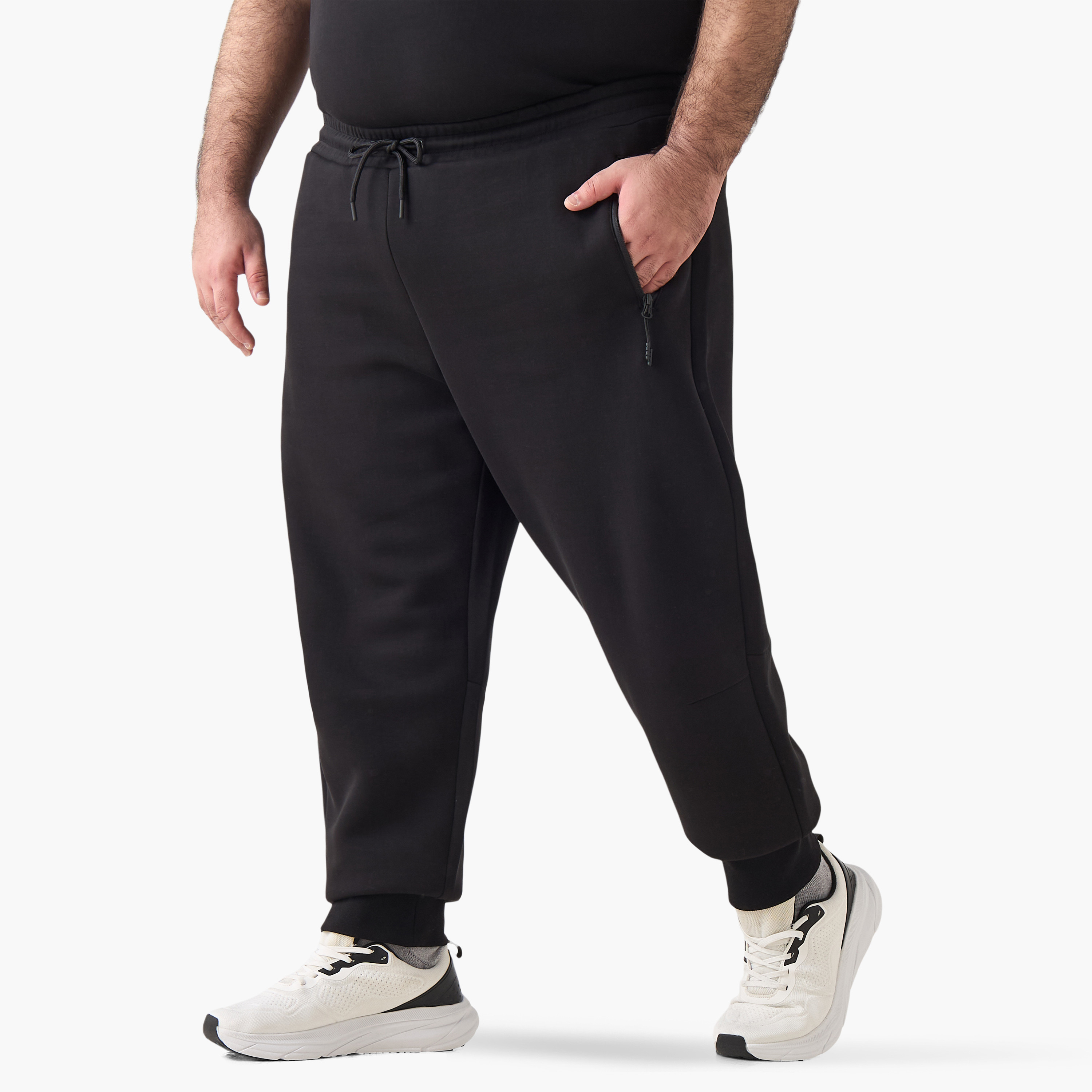 بنطلون رياضي رجالي بقصة عادية ورباط إغلاق-men-clothing-bottoms-joggers-image-5