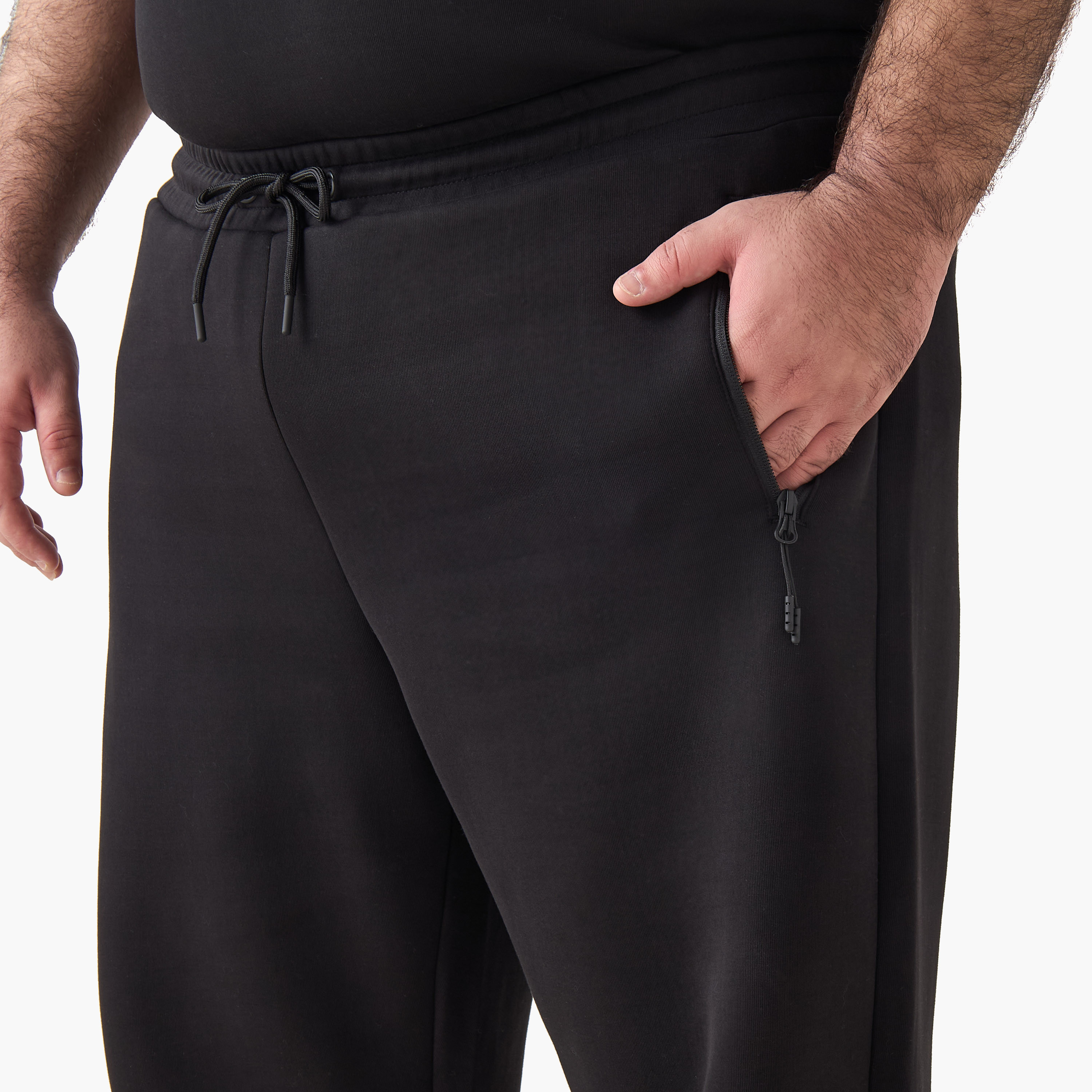 بنطلون رياضي رجالي بقصة عادية ورباط إغلاق-men-clothing-bottoms-joggers-image-2