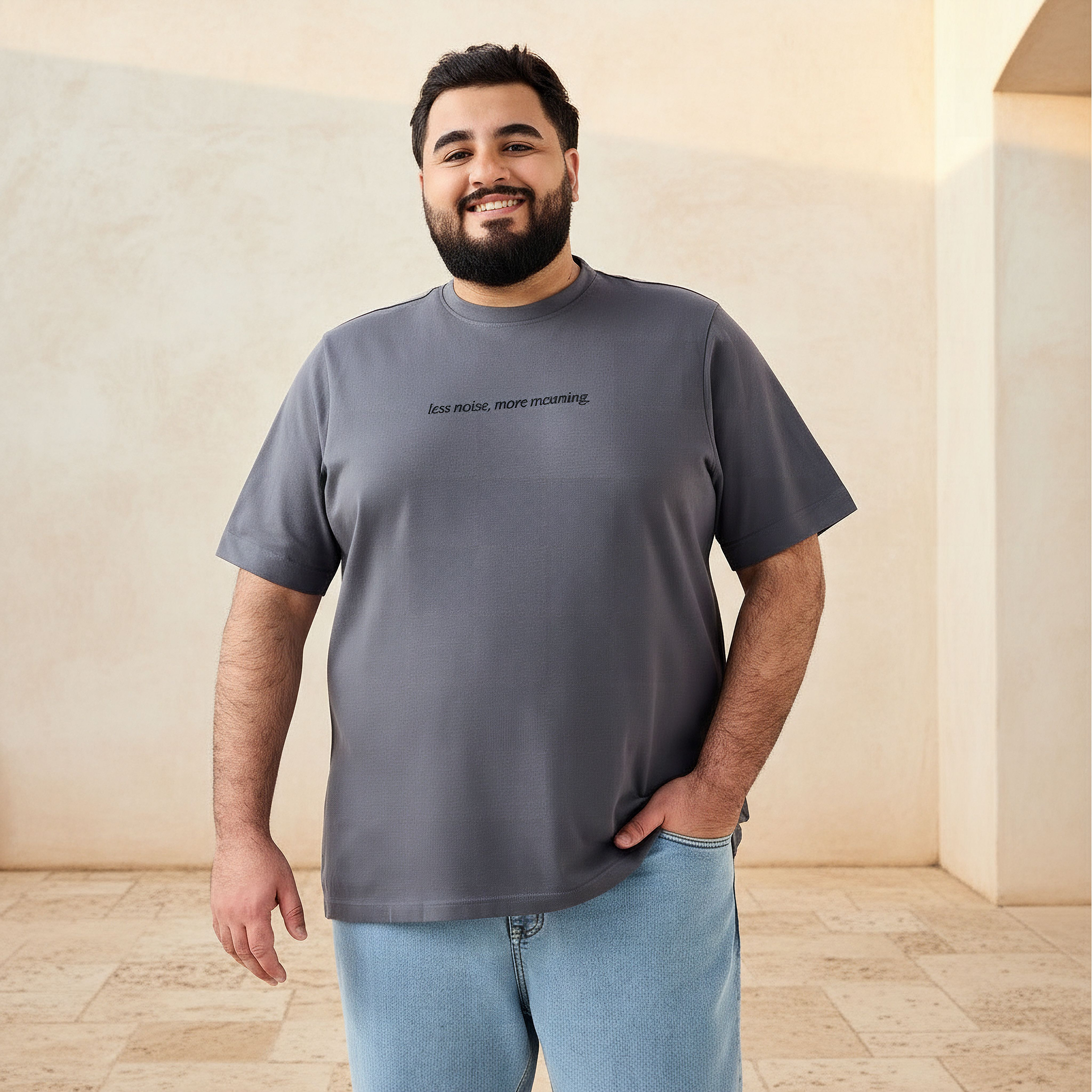 Men Regular Fit Crew Neck Short Sleeves Slogan Print T-shirt-men-clothing-tshirtsandpolos-tshirts-image-1