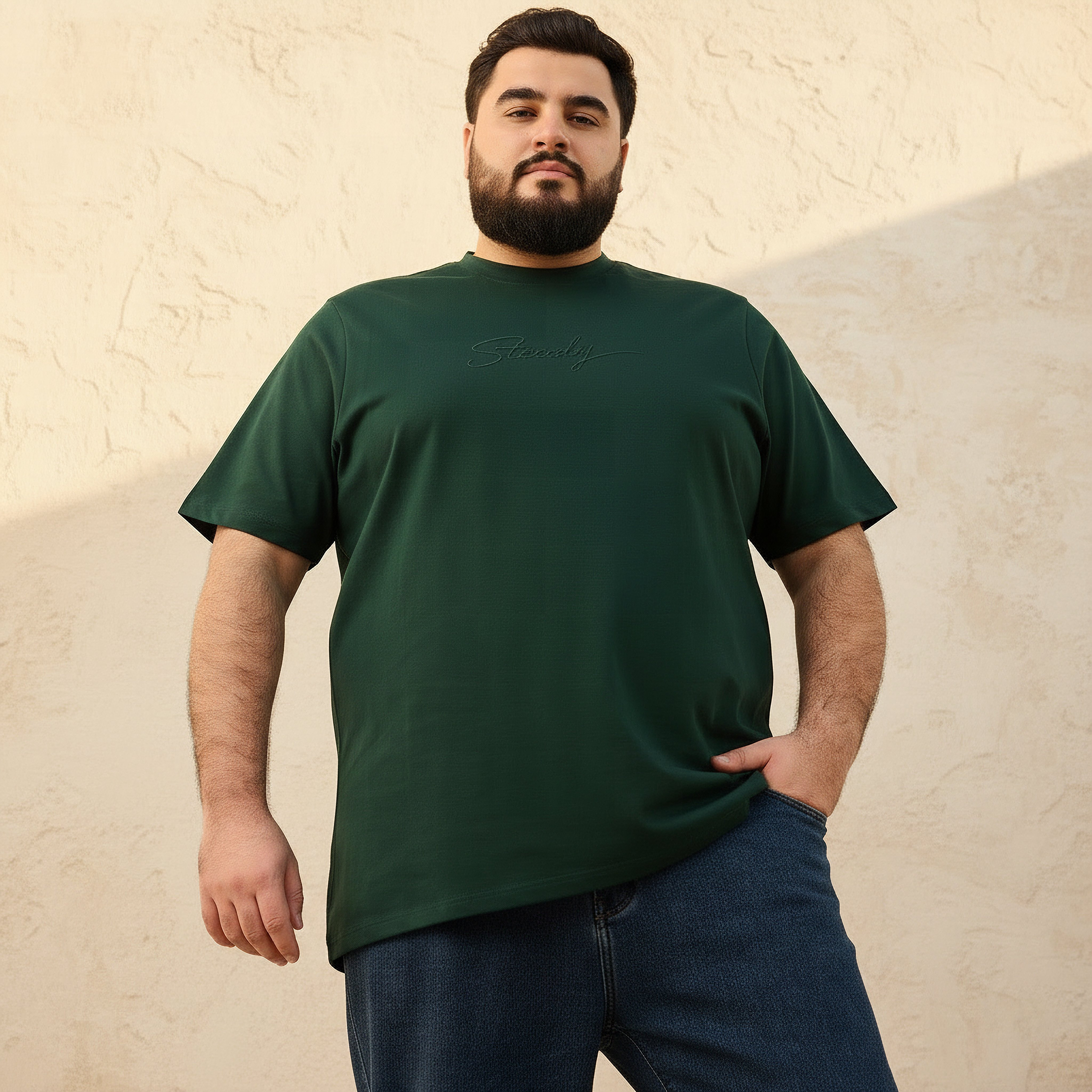 Men Regular Fit Crew Neck Short Sleeves Typographic T-shirt-PROMO_SP_AE_RGCC_BUY2FOR109_040325-image-1