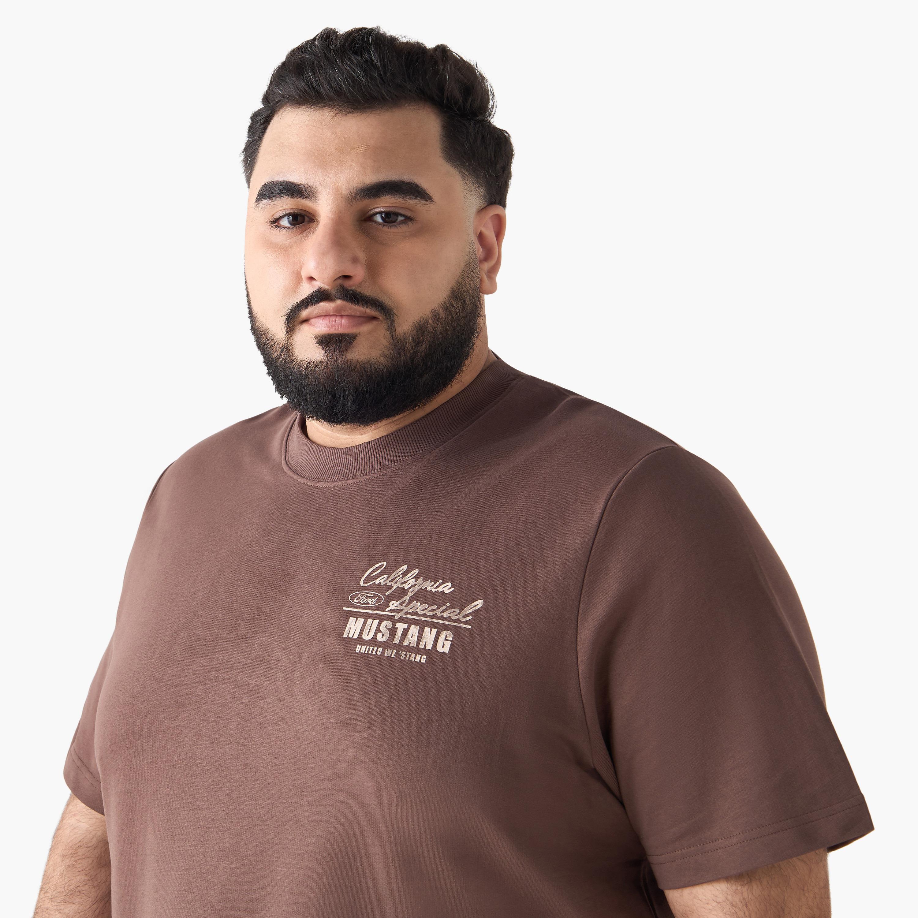 Men Regular Fit Round Neck Short Sleeve Ford Mustang Print T-shirt-men-clothing-tshirtsandpolos-tshirts-image-5