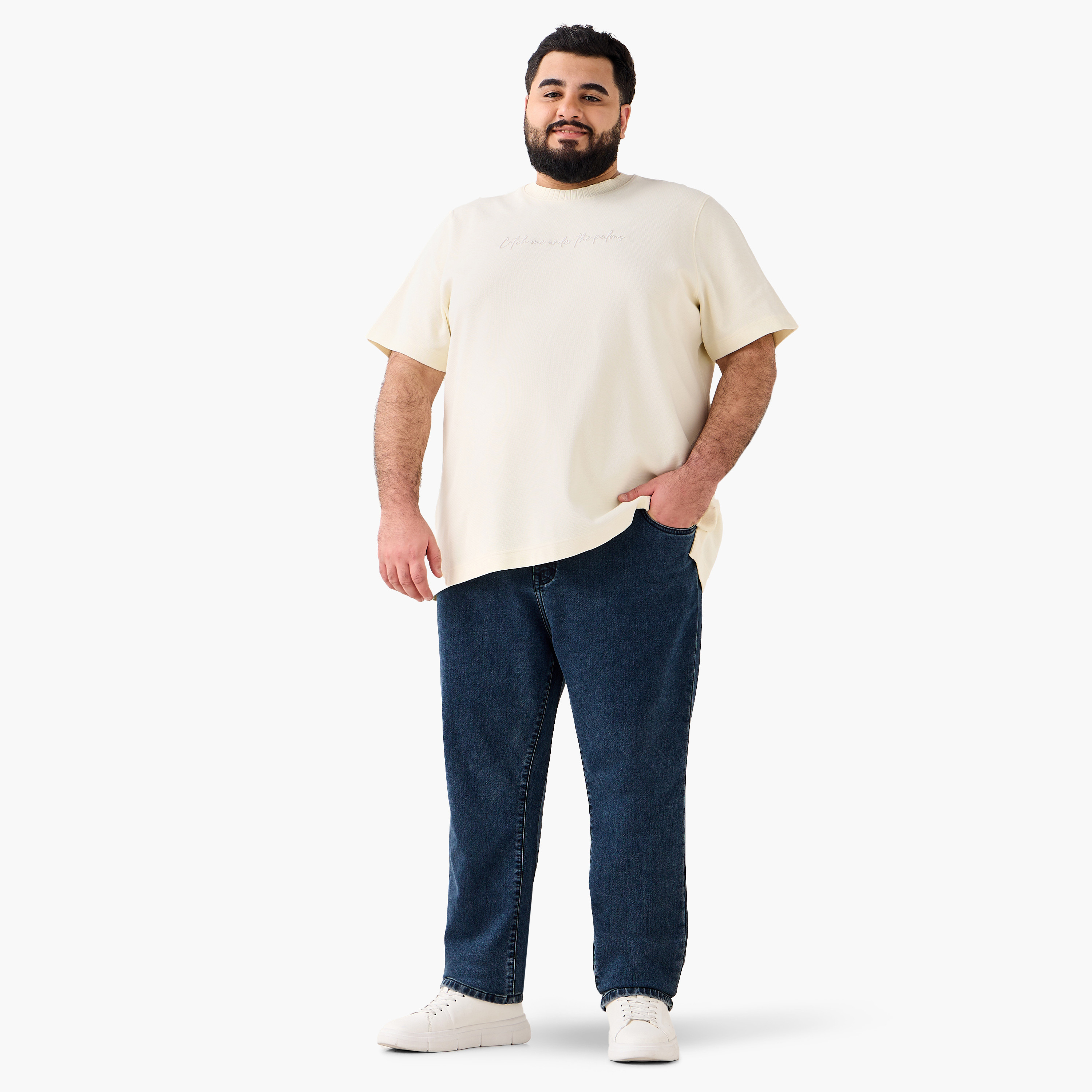 Men Relaxed Fit Flexi Waist Drawstring Closure Jeans-men-clothing-bottoms-jeans-image-3