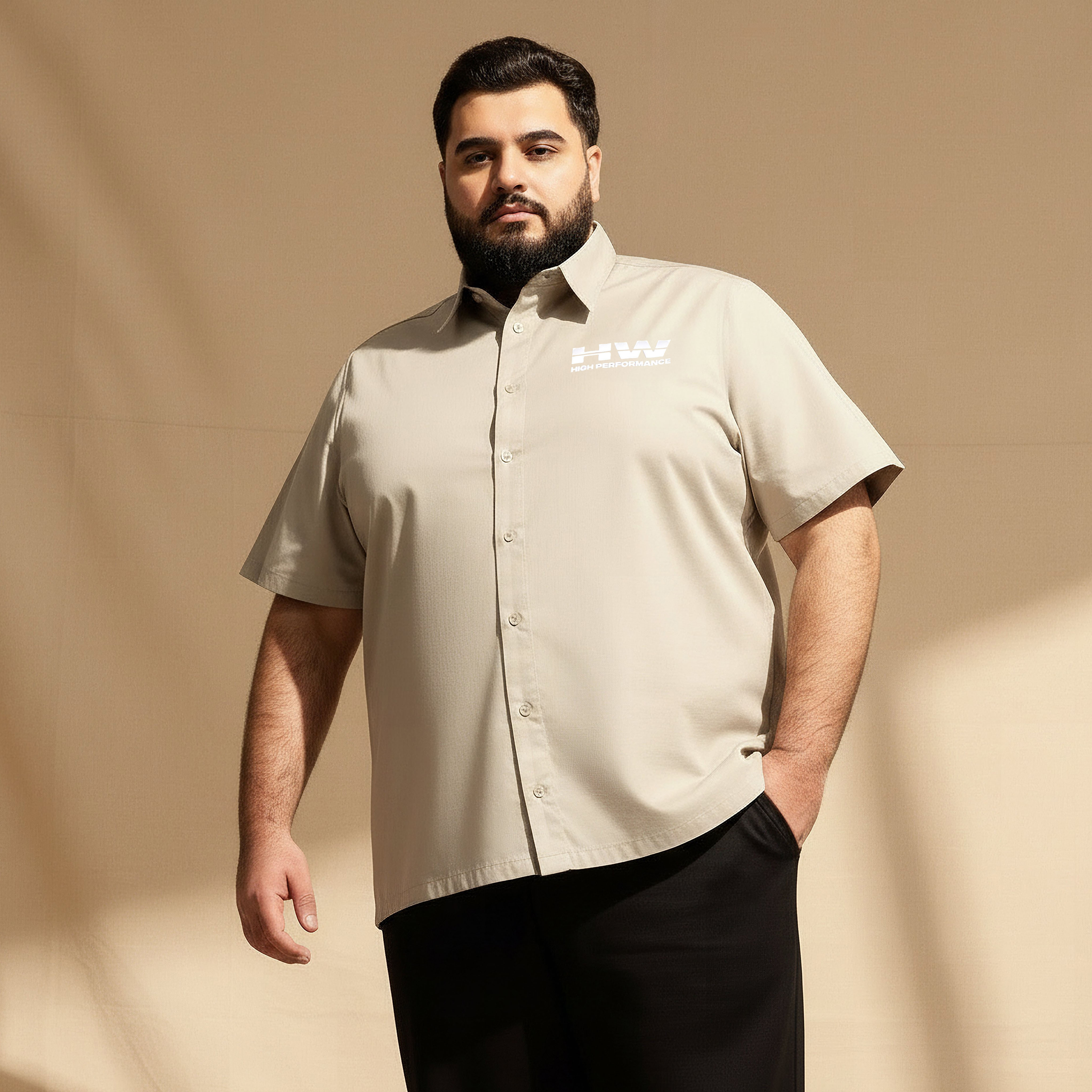 Men Regular Fit Collared Hot Wheels Print Short Sleeves Shirt-men-clothing-shirts-image-1
