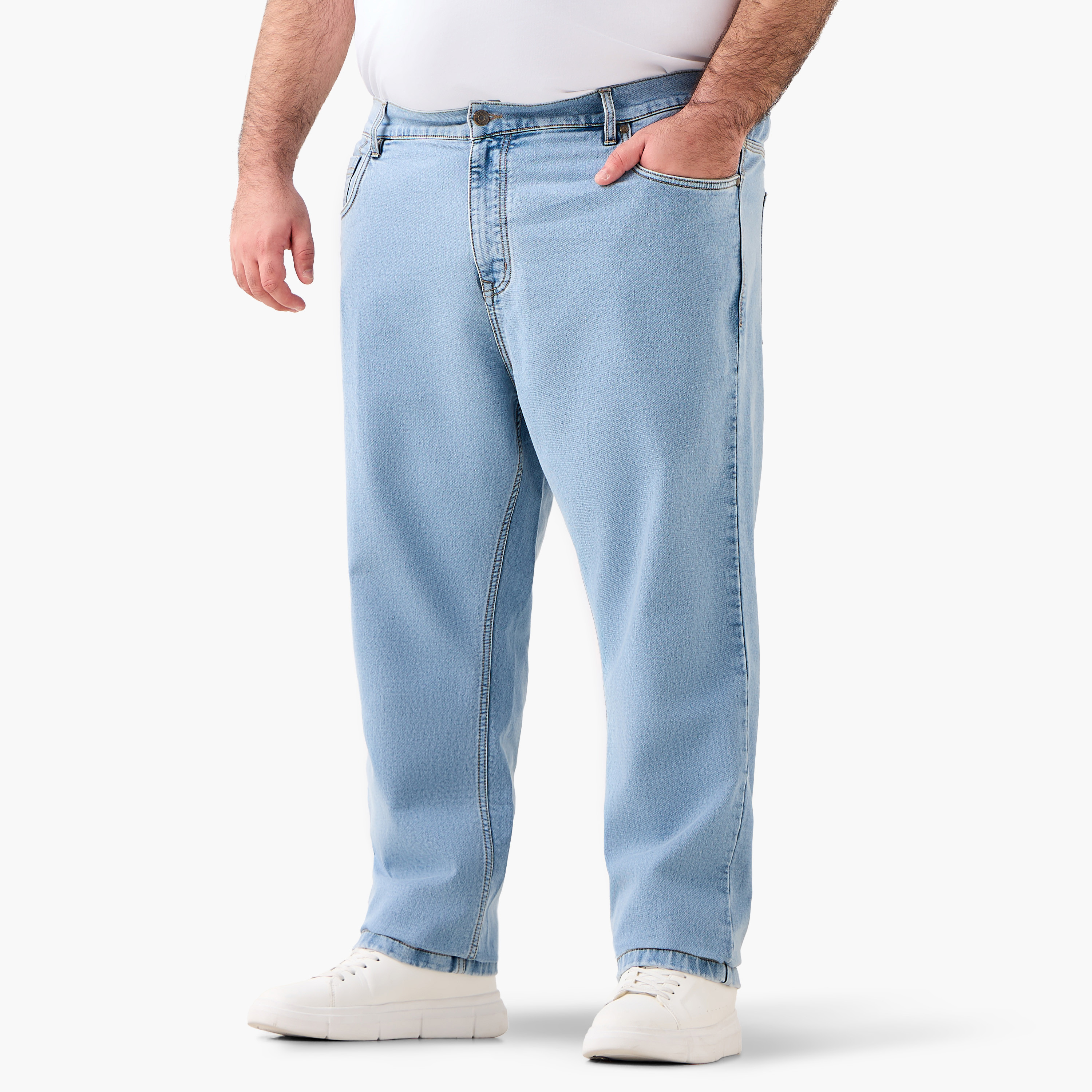Men Relaxed Fit Stretchable Jeans-men-clothing-bottoms-jeans-image-2