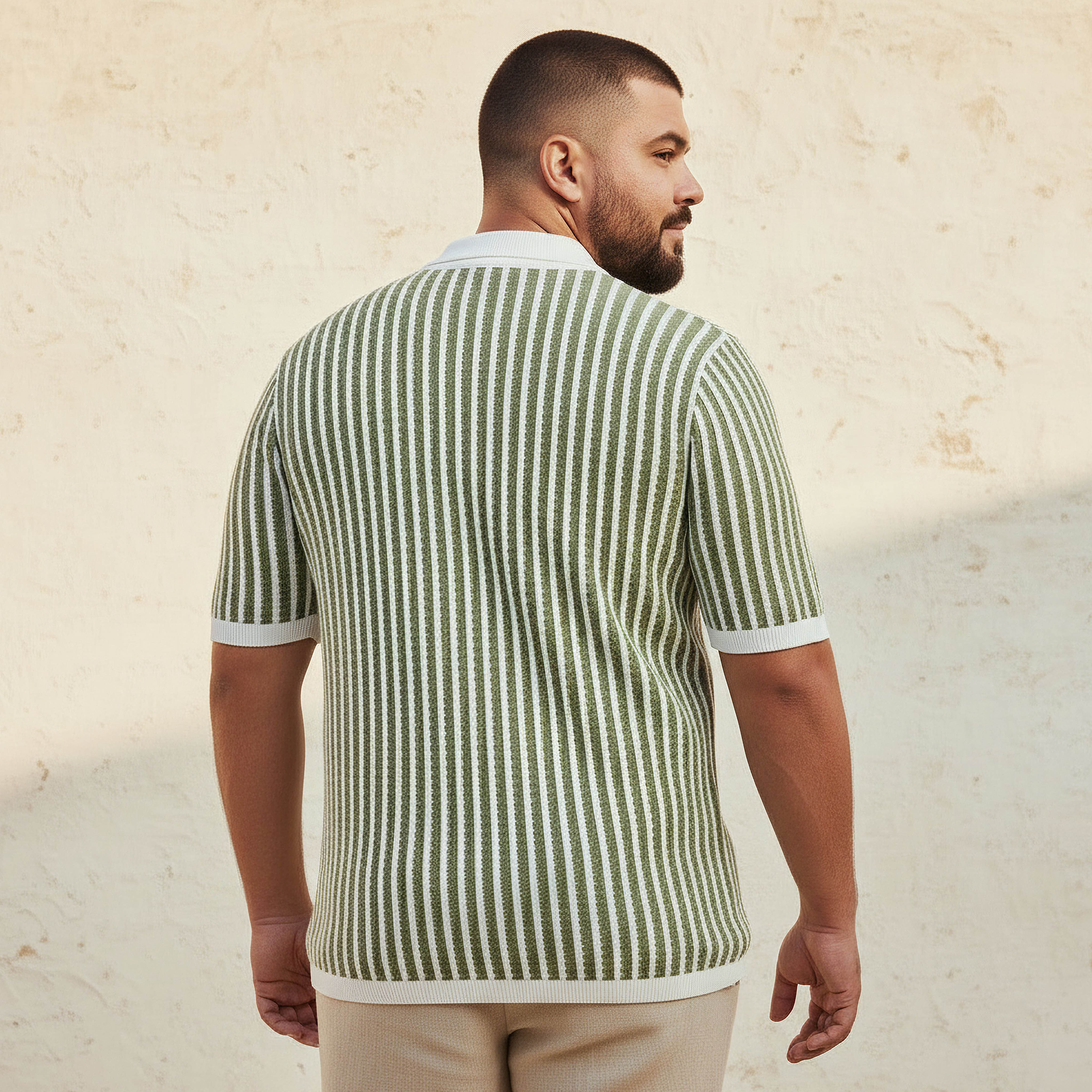 Men Short Sleeves Striped Johnny Collar Polo T-shirt-men-clothing-tshirtsandpolos-polos-image-4