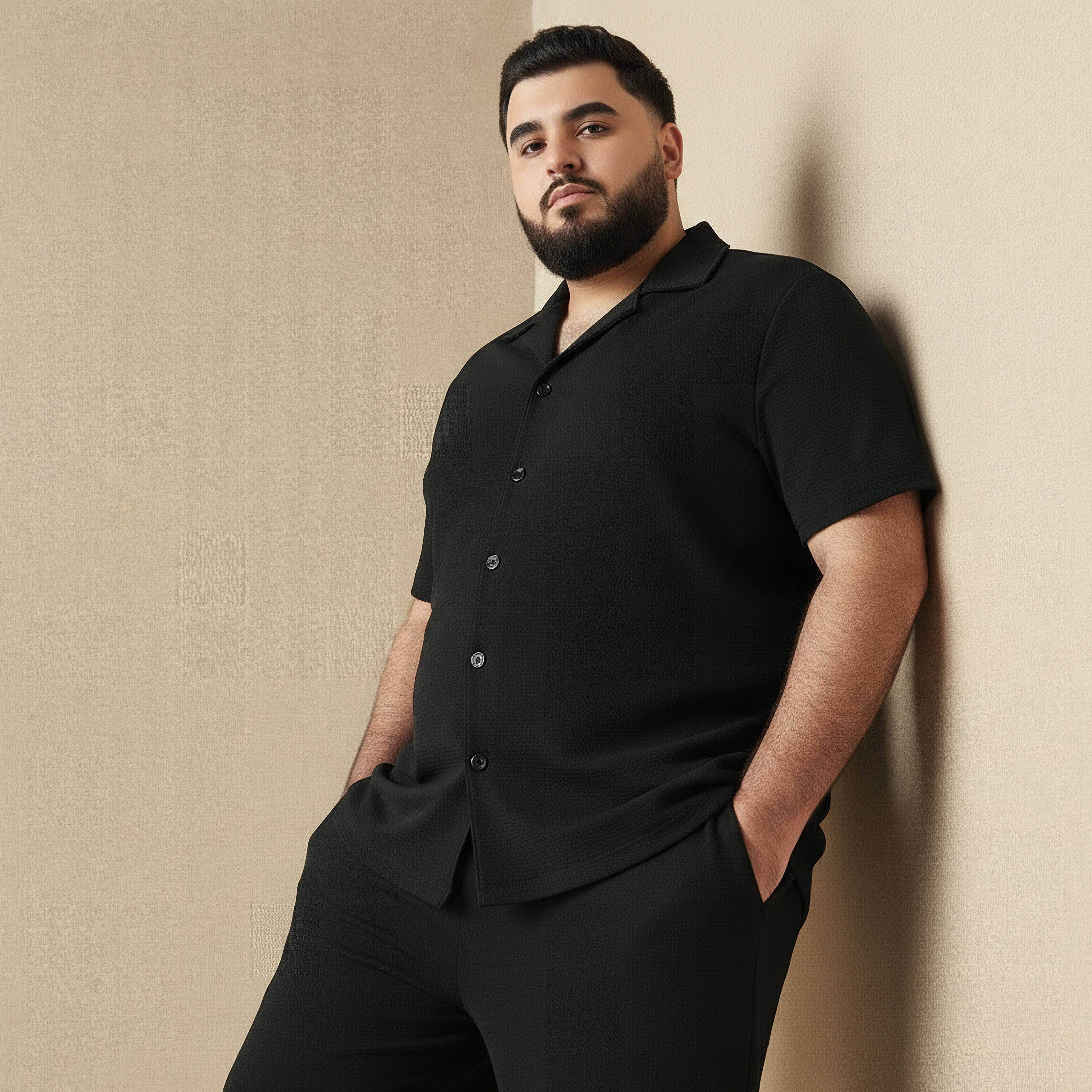 قميص رجالي بأكمام قصيرة وياقة وقصة عادية-men-clothing-shirts-image-6