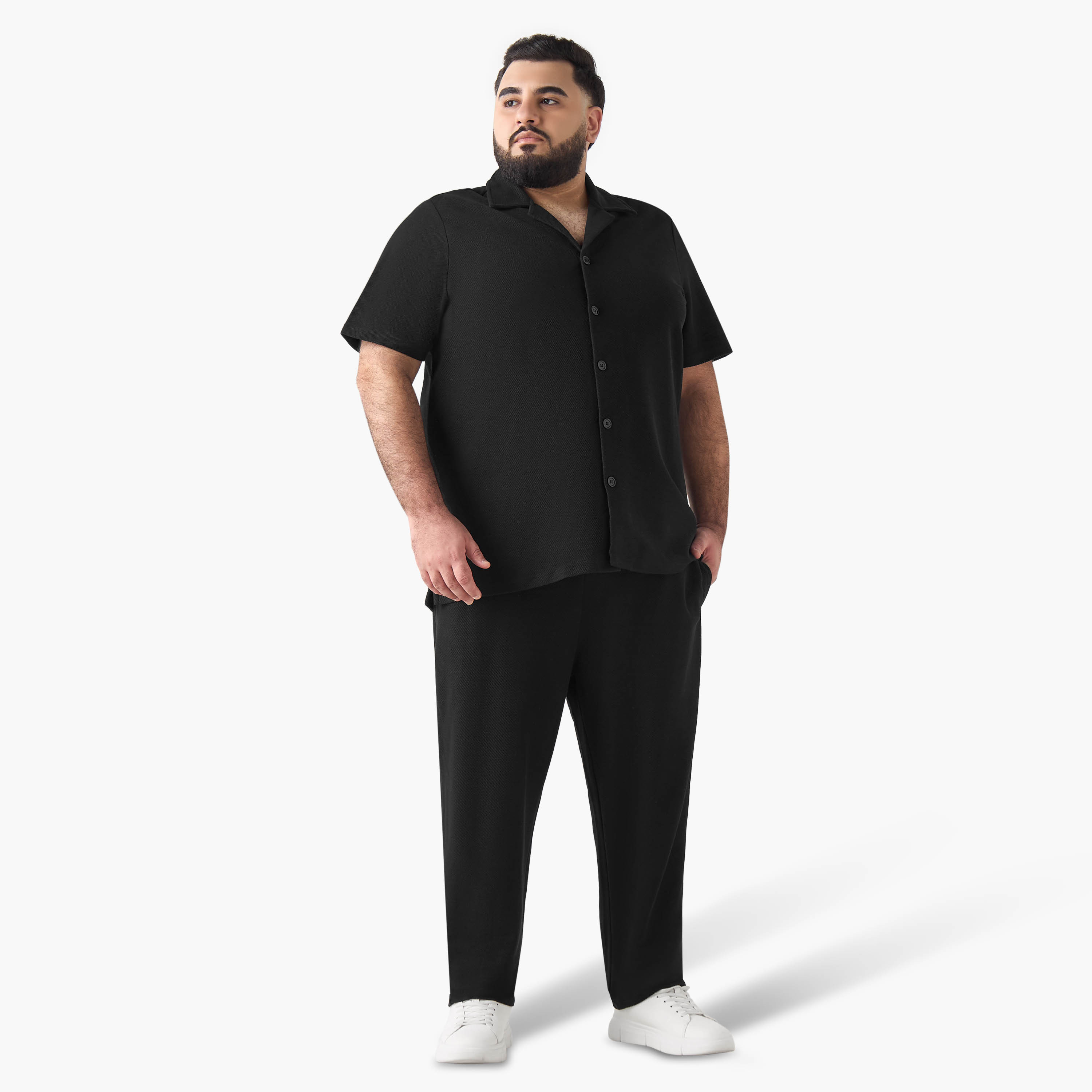 بنطلون رياضي رجالي برباط إغلاق وقصة عادية-men-clothing-bottoms-joggers-image-3