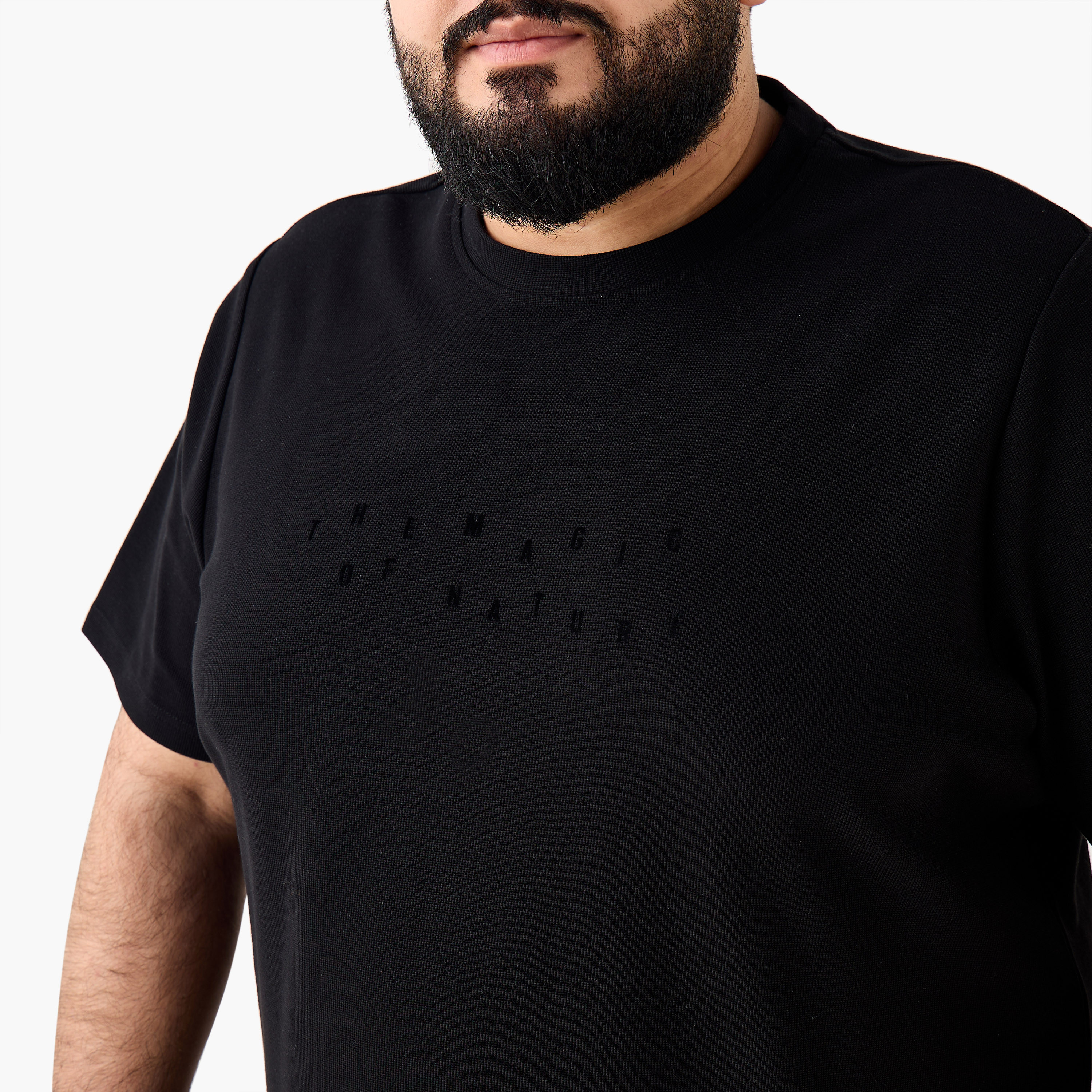 Men Regular Fit Crew Neck Short Sleeves Graphic Embossed T-shirt-men-clothing-tshirtsandpolos-tshirts-image-5