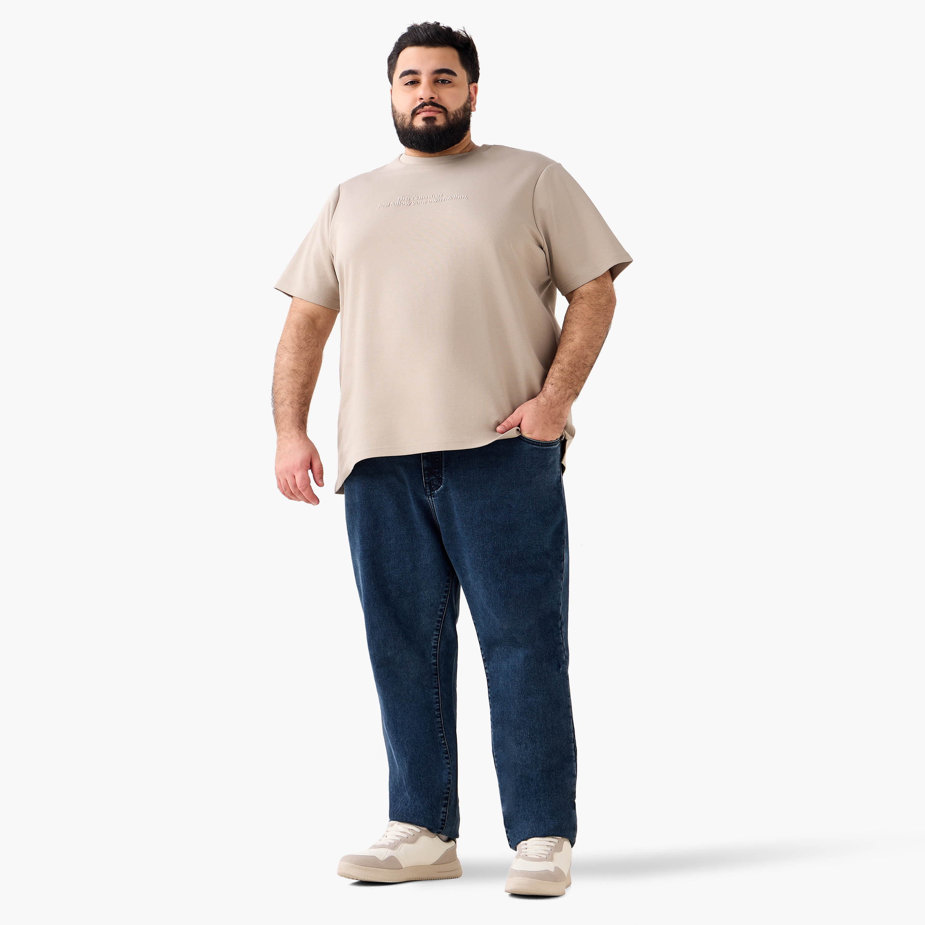 Men Regular Fit Crew Neck Short Sleeves Tonal Embroidered T-shirt-men-clothing-tshirtsandpolos-tshirts-image-4