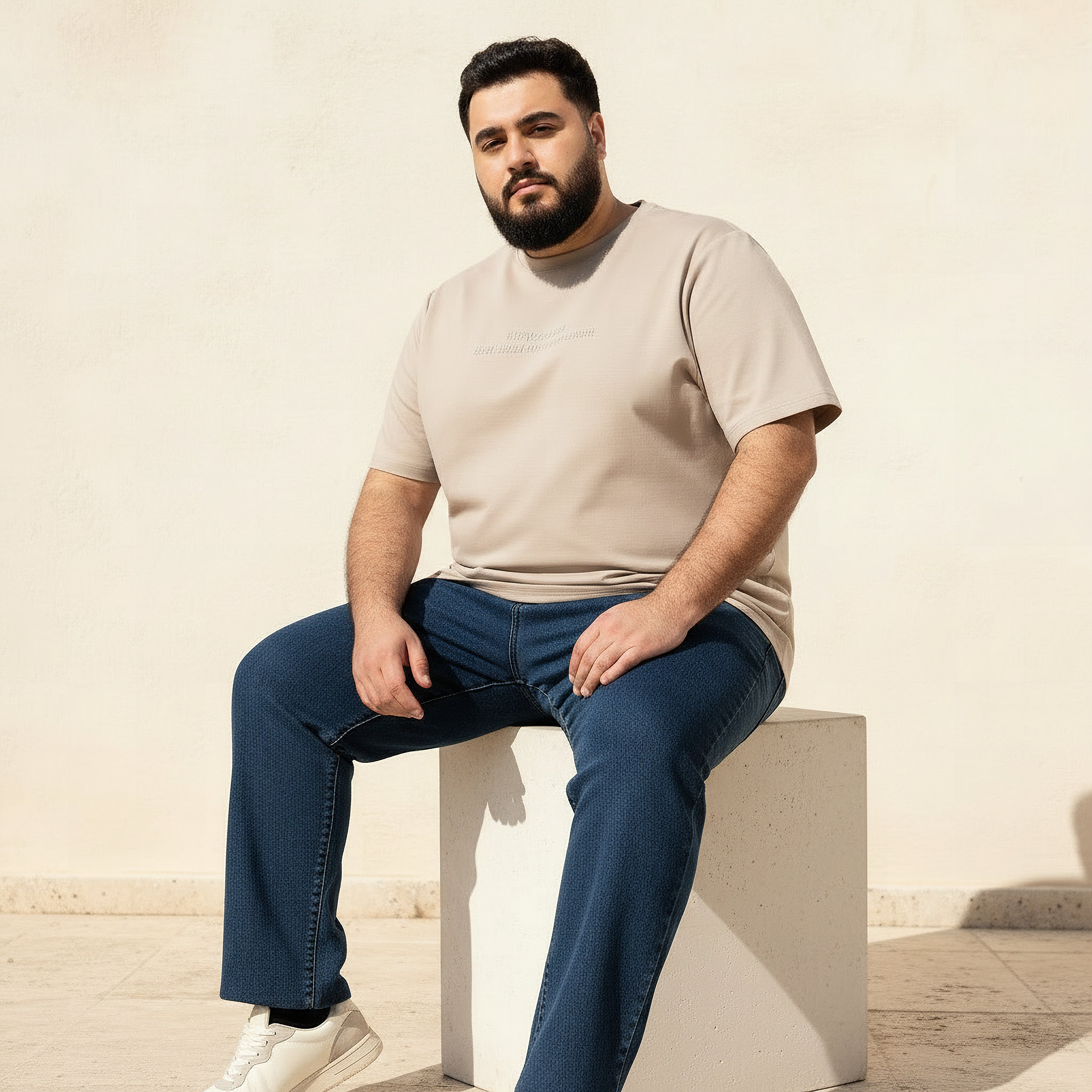 Men Regular Fit Crew Neck Short Sleeves Tonal Embroidered T-shirt-men-clothing-tshirtsandpolos-tshirts-image-2