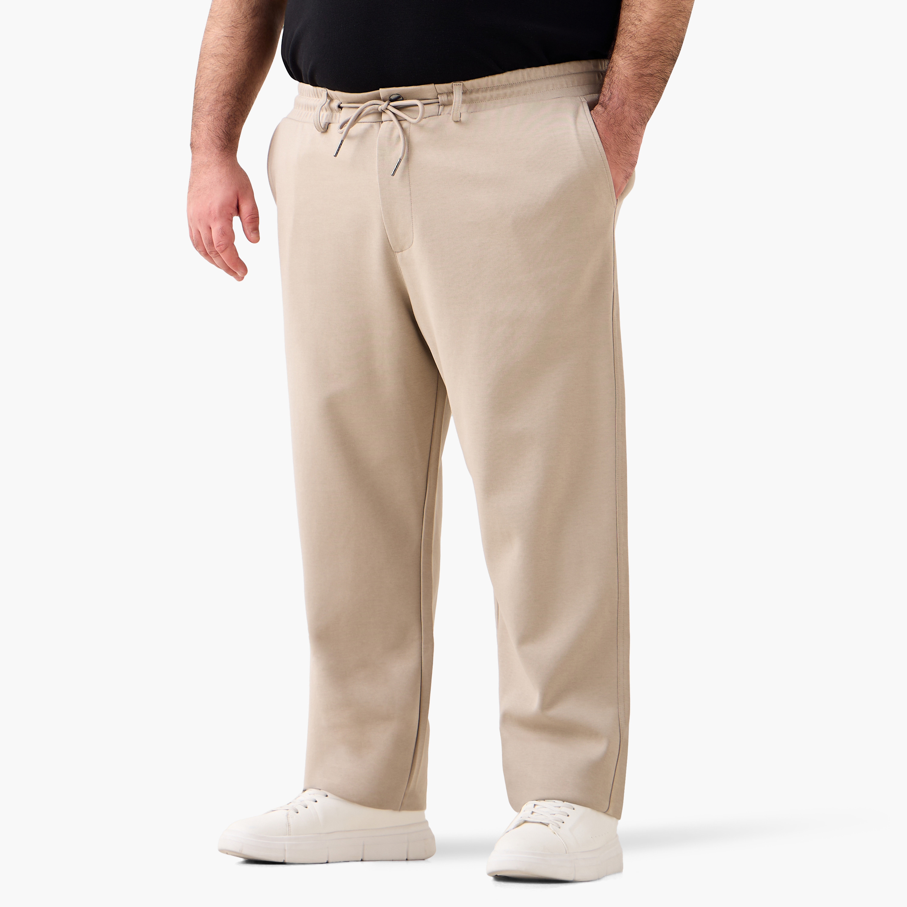 Men Regular Fit Joggers with Pockets-men-clothing-bottoms-joggers-image-2