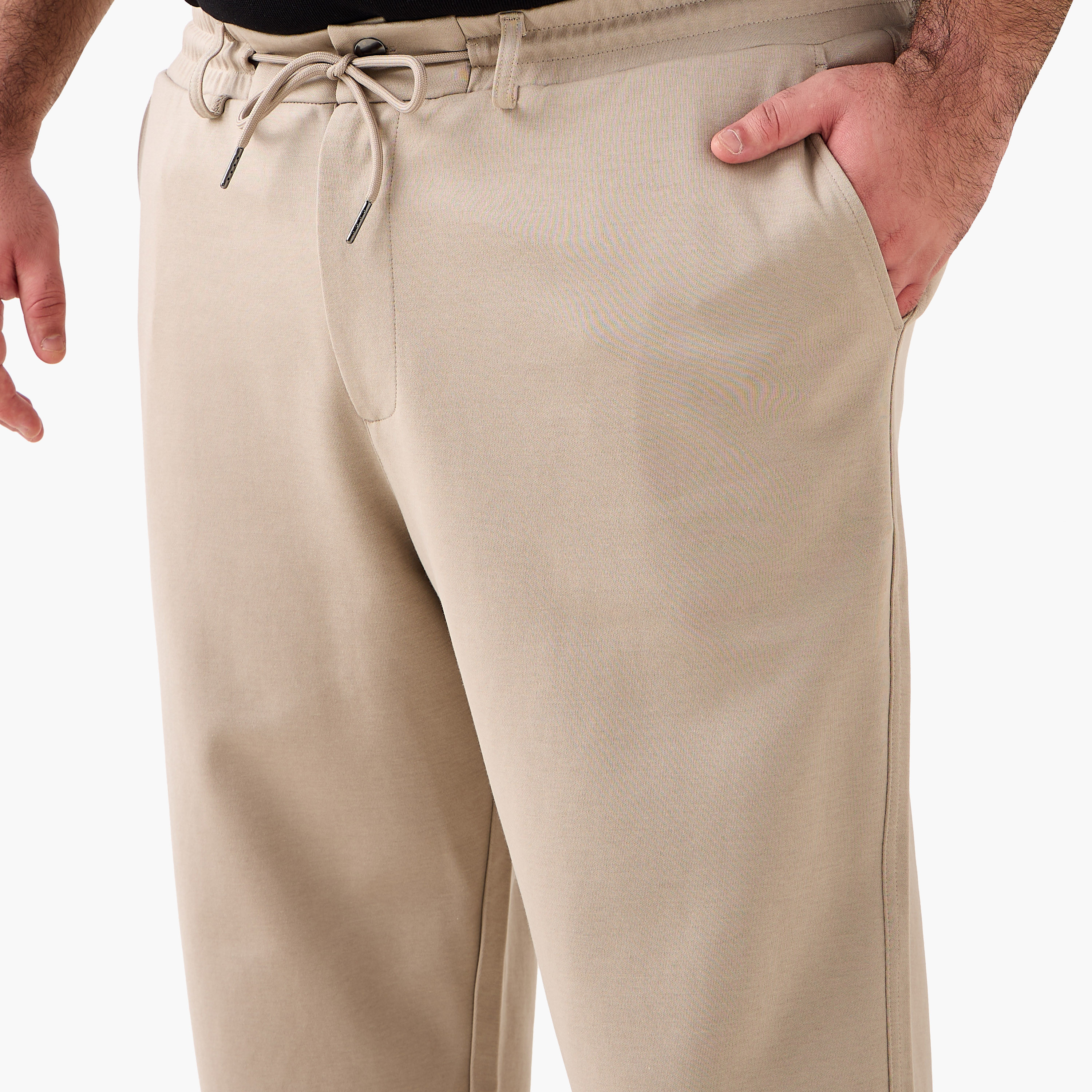 Men Regular Fit Joggers with Pockets-men-clothing-bottoms-joggers-image-5