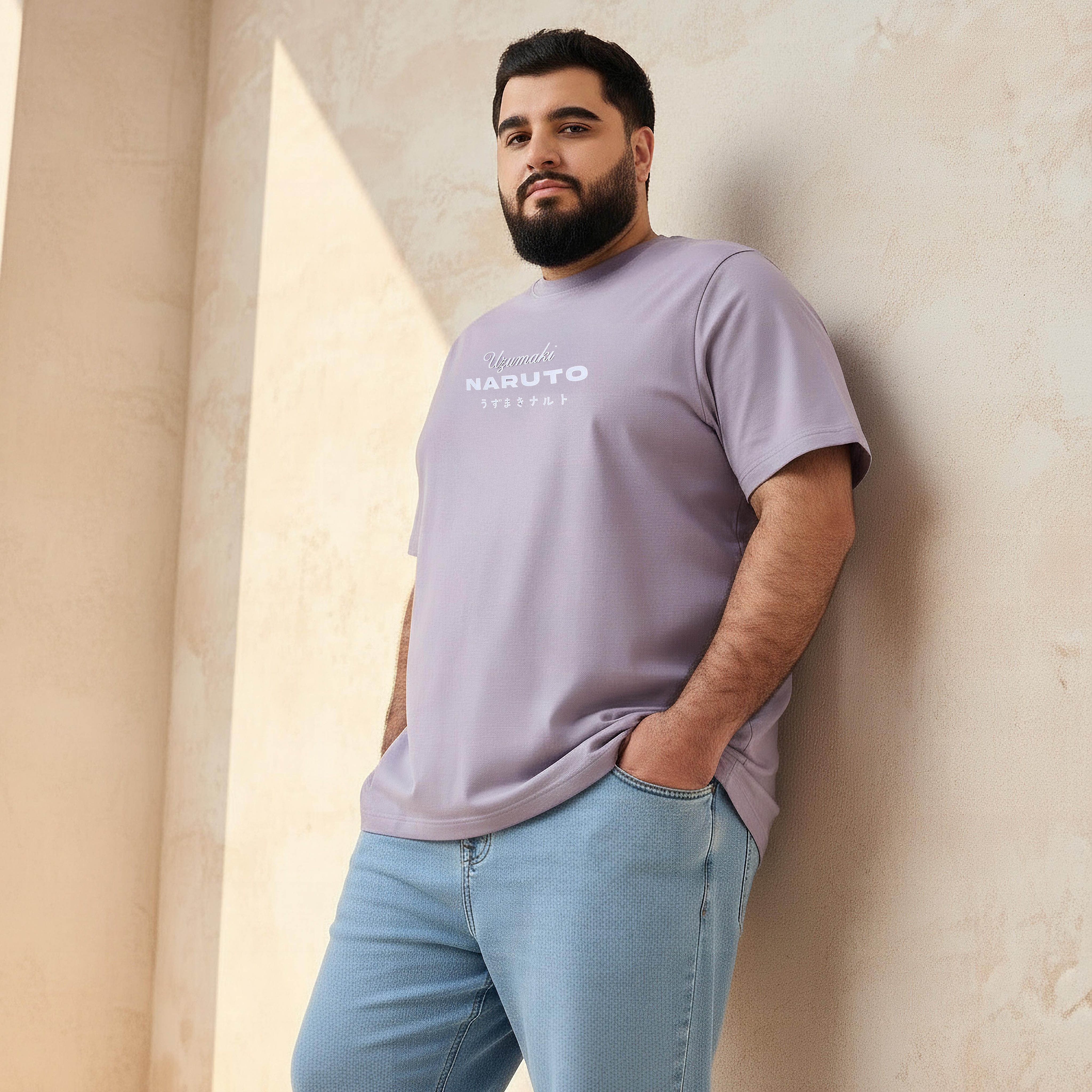 تيشيرت بقصة عادية وياقة ضيقة وأكمام قصيرة وطبعات للرجال-men-clothing-tshirtsandpolos-tshirts-image-1