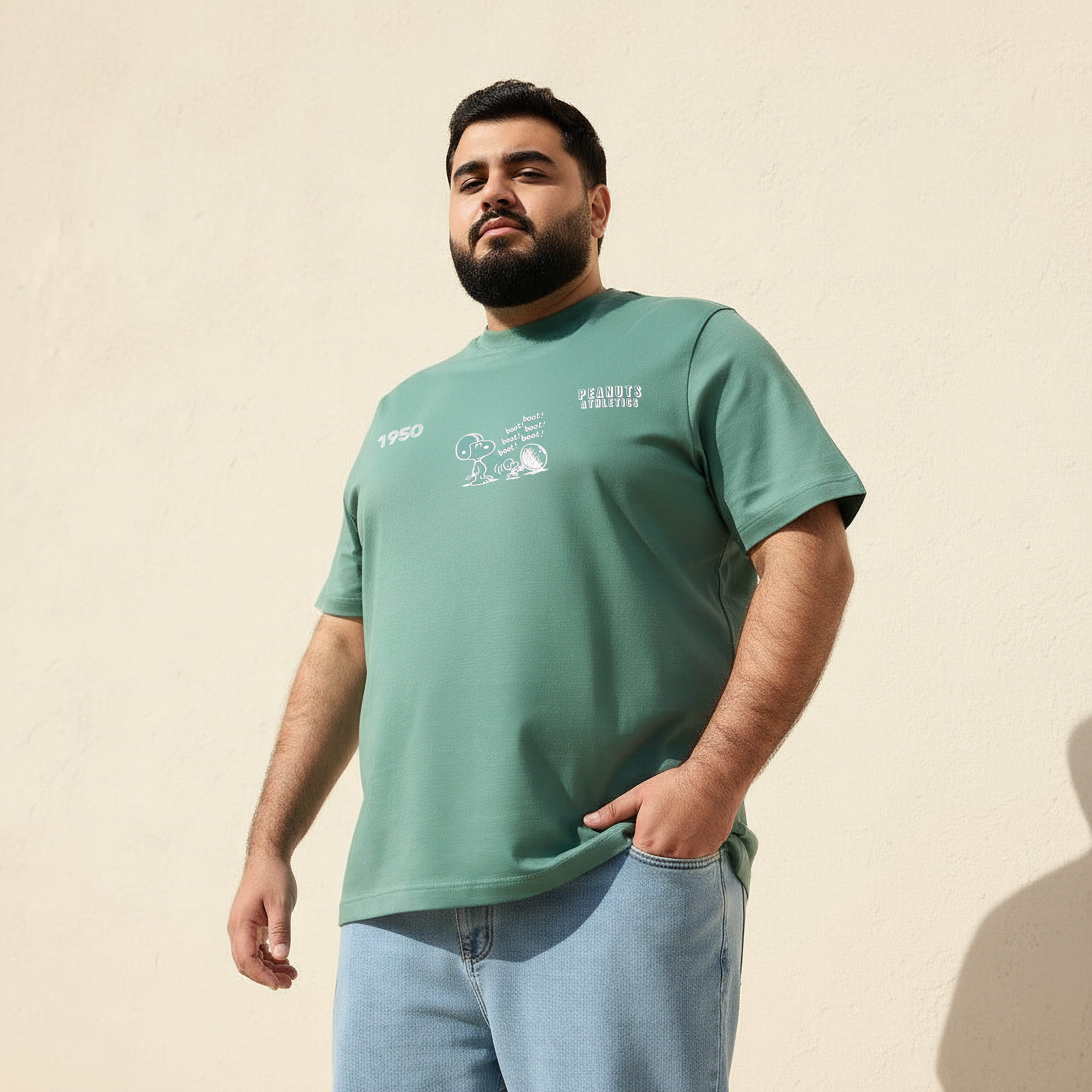 Men Regular Fit Crew Neck Short Sleeves Peanuts Print T-shirt-PROMO_SP_QA_RGCC_BUY2FOR109_040325-image-3