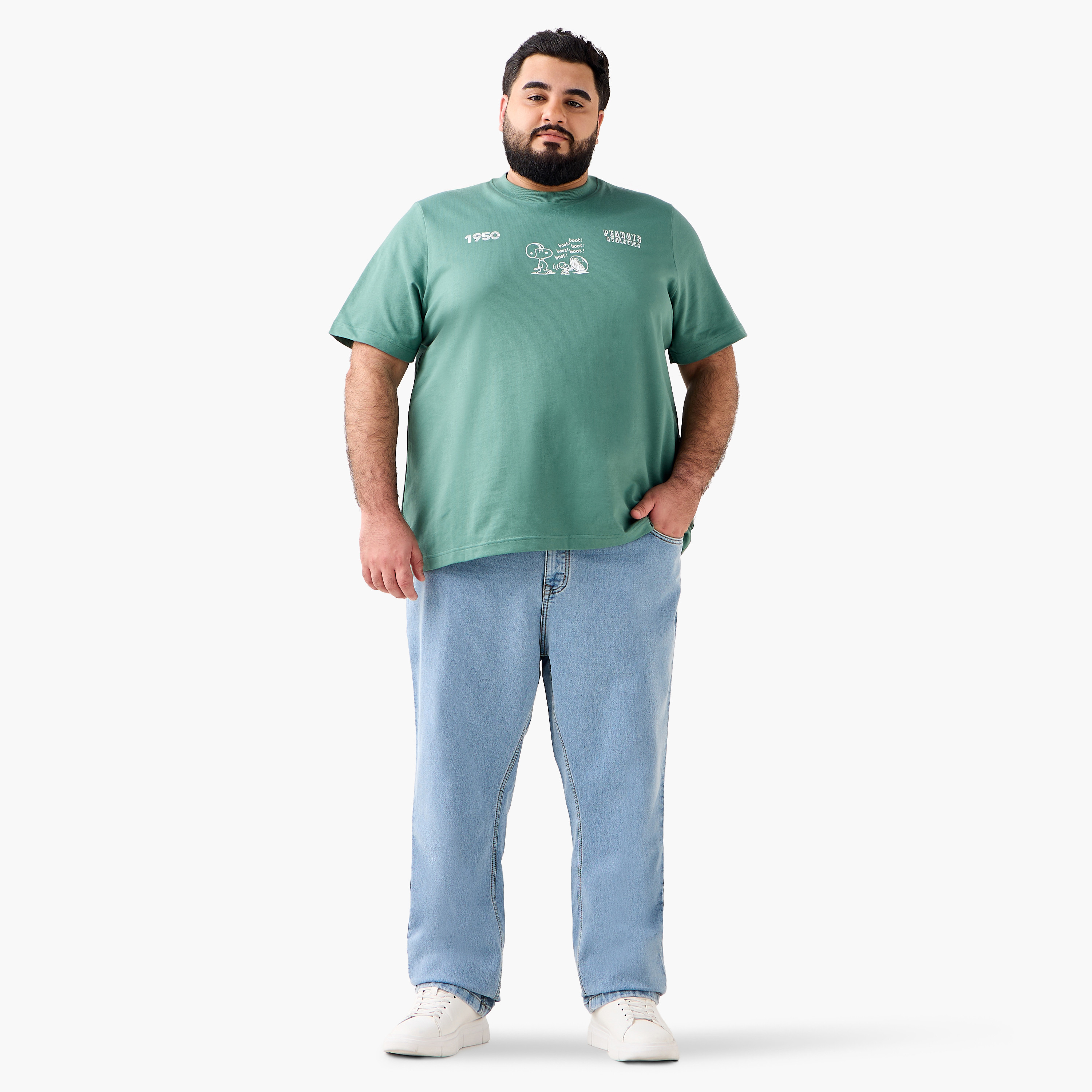 Men Regular Fit Crew Neck Short Sleeves Peanuts Print T-shirt-PROMO_SP_QA_RGCC_BUY2FOR109_040325-image-5