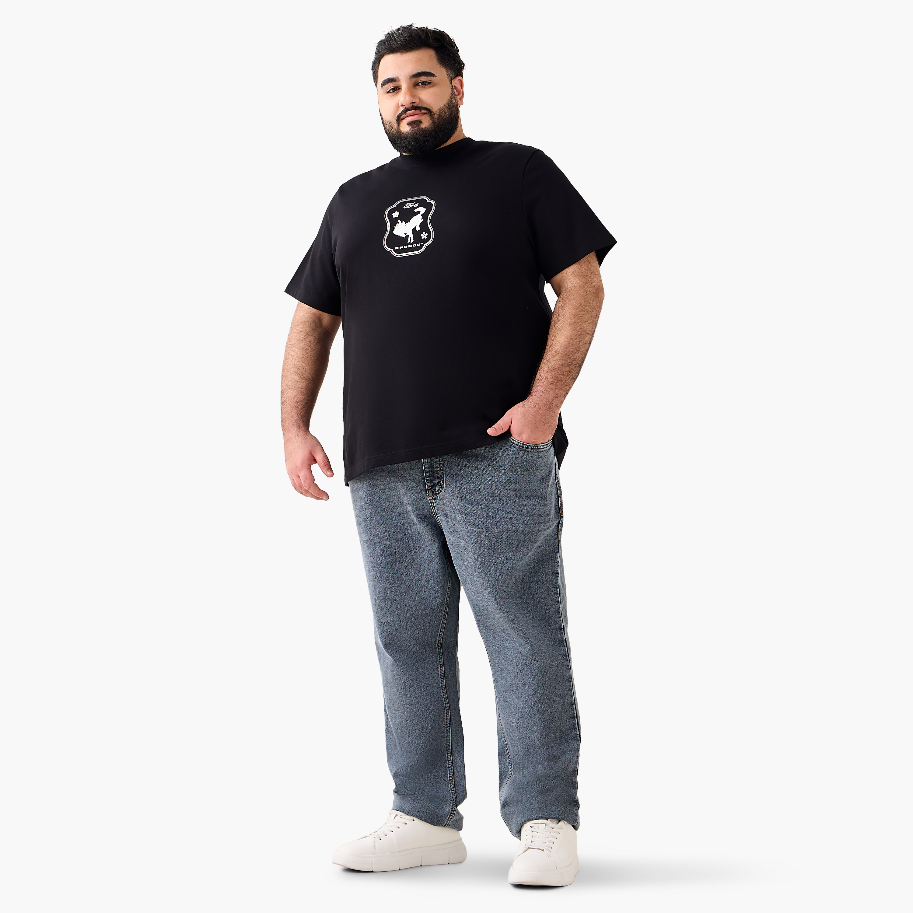 Men Regular Fit Crew Neck Short Sleeves Ford Bronco Print T-shirt-men-clothing-tshirtsandpolos-tshirts-image-3