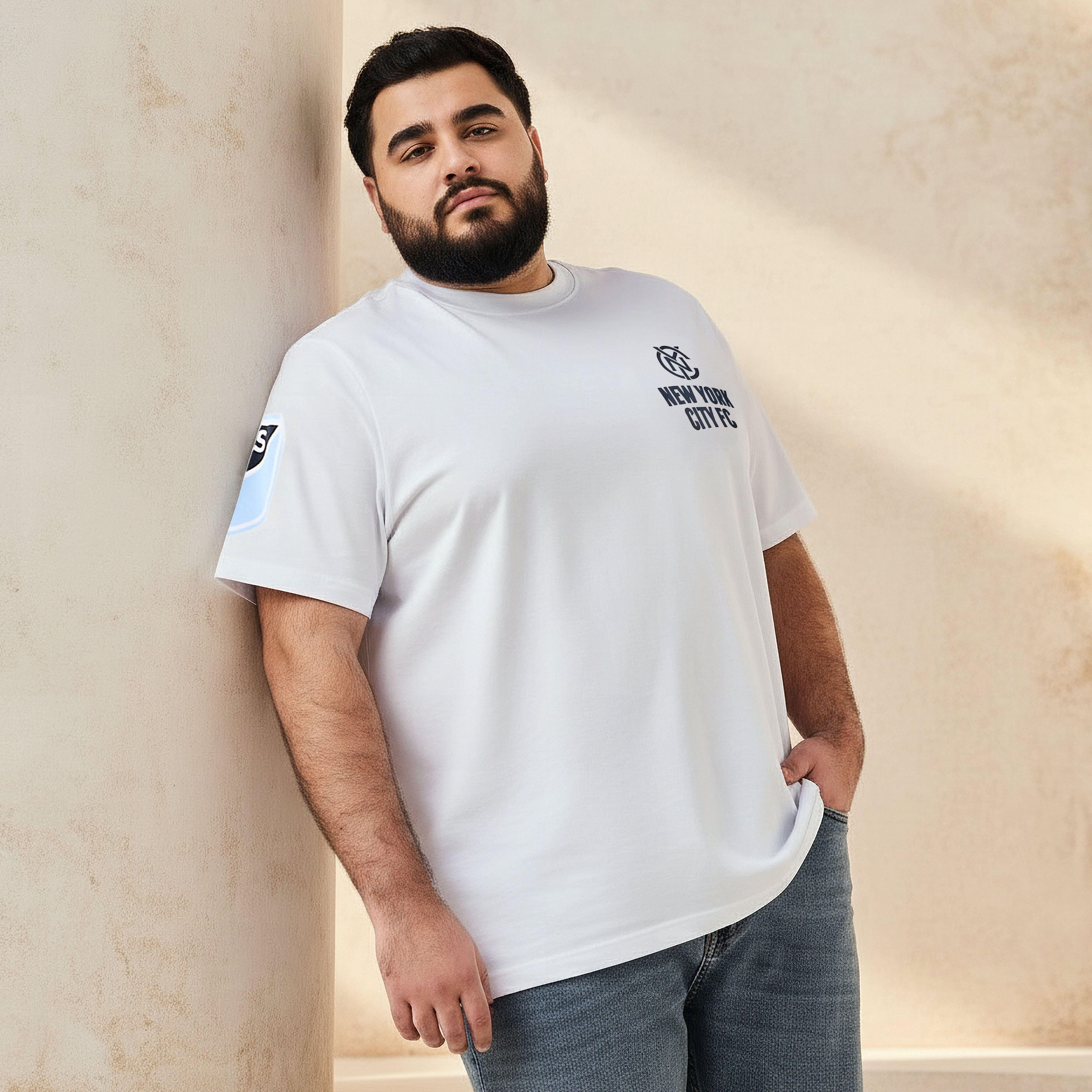 Men Regular Fit Crew Neck Short Sleeves New York Football Club Print T-shirt-men-clothing-tshirtsandpolos-tshirts-image-1