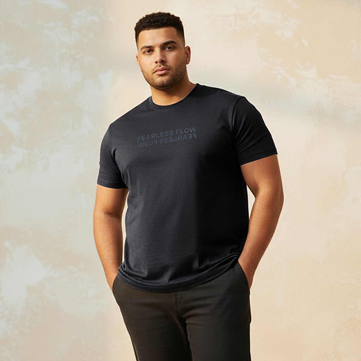 Men Regular Fit Crew Neck Short Sleeves Slogan Print T-shirt-men-clothing-tshirtsandpolos-tshirts-image-1