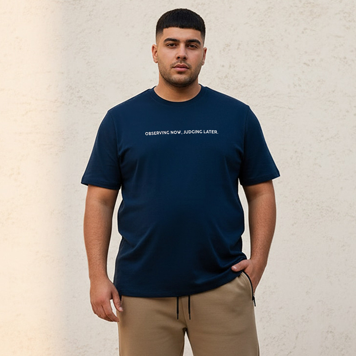 Men Regular Fit Crew Neck Short Sleeves Slogan Print T-shirt-men-clothing-tshirtsandpolos-tshirts-image-1