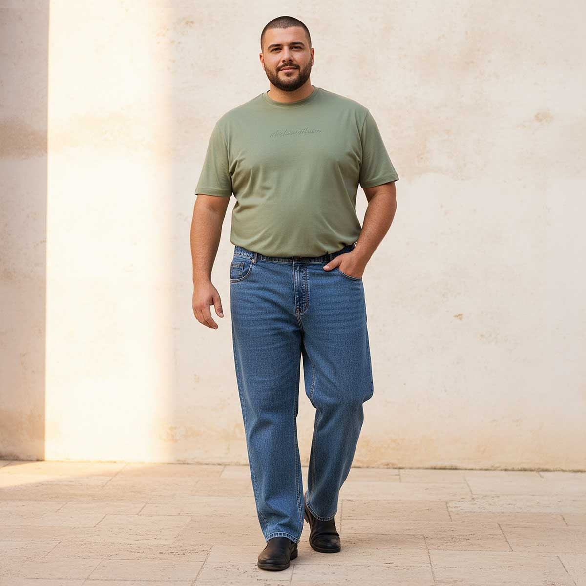 بنطلون جينز بخصر مرن وقصة عادية من سبلاش ماكسيم بلس-men-clothing-jeans-image-3