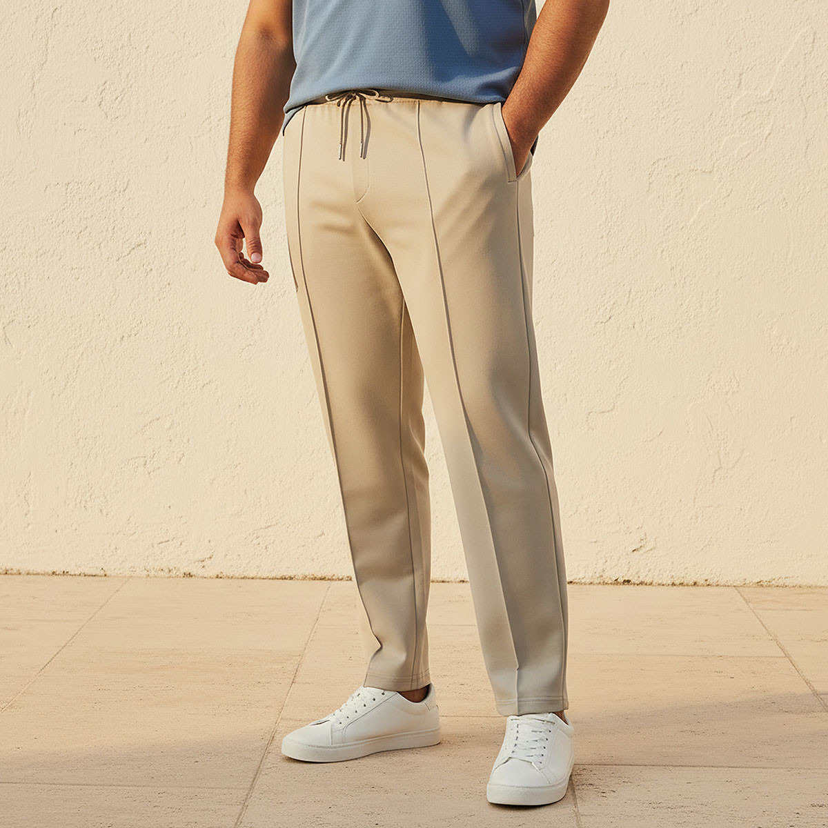 بنطلون رياضي مقاس كبير بقصة عادية ورباط إغلاق من سبلاش ماكسيم-men-clothing-bottoms-joggers-image-1