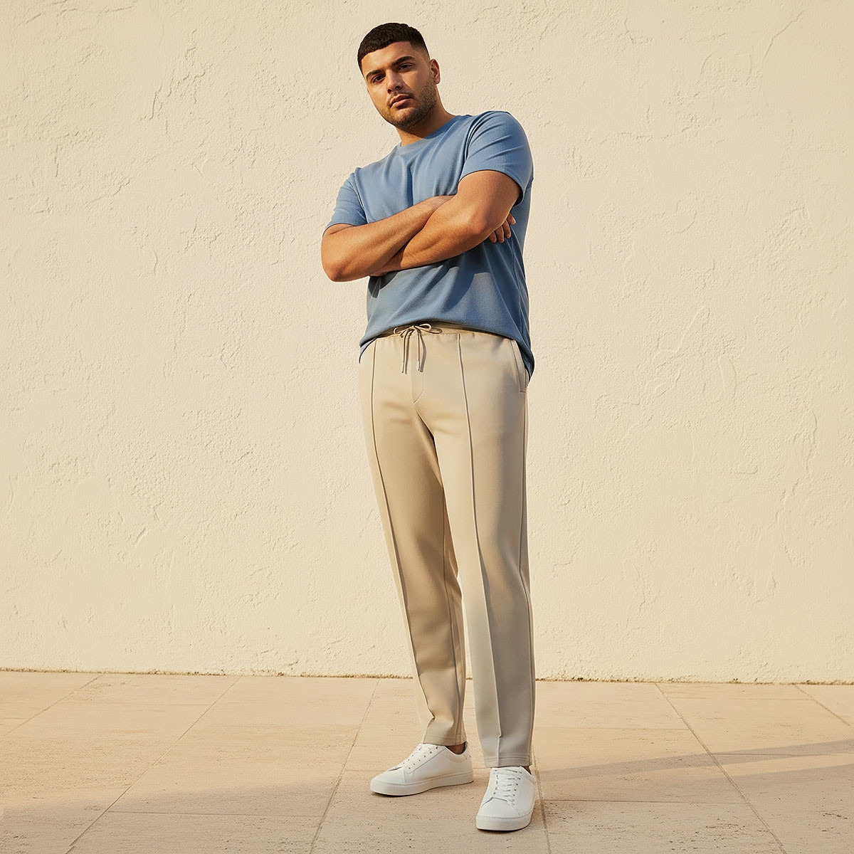 بنطلون رياضي مقاس كبير بقصة عادية ورباط إغلاق من سبلاش ماكسيم-men-clothing-bottoms-joggers-image-4