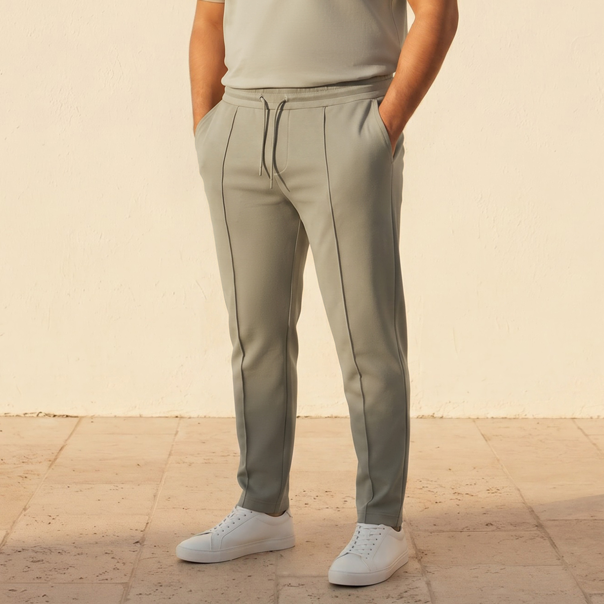 بنطلون رياضي بقصة عادية وتفاصيل بينتوك من سبلاش ماكسيم بلس-men-clothing-bottoms-joggers-image-1